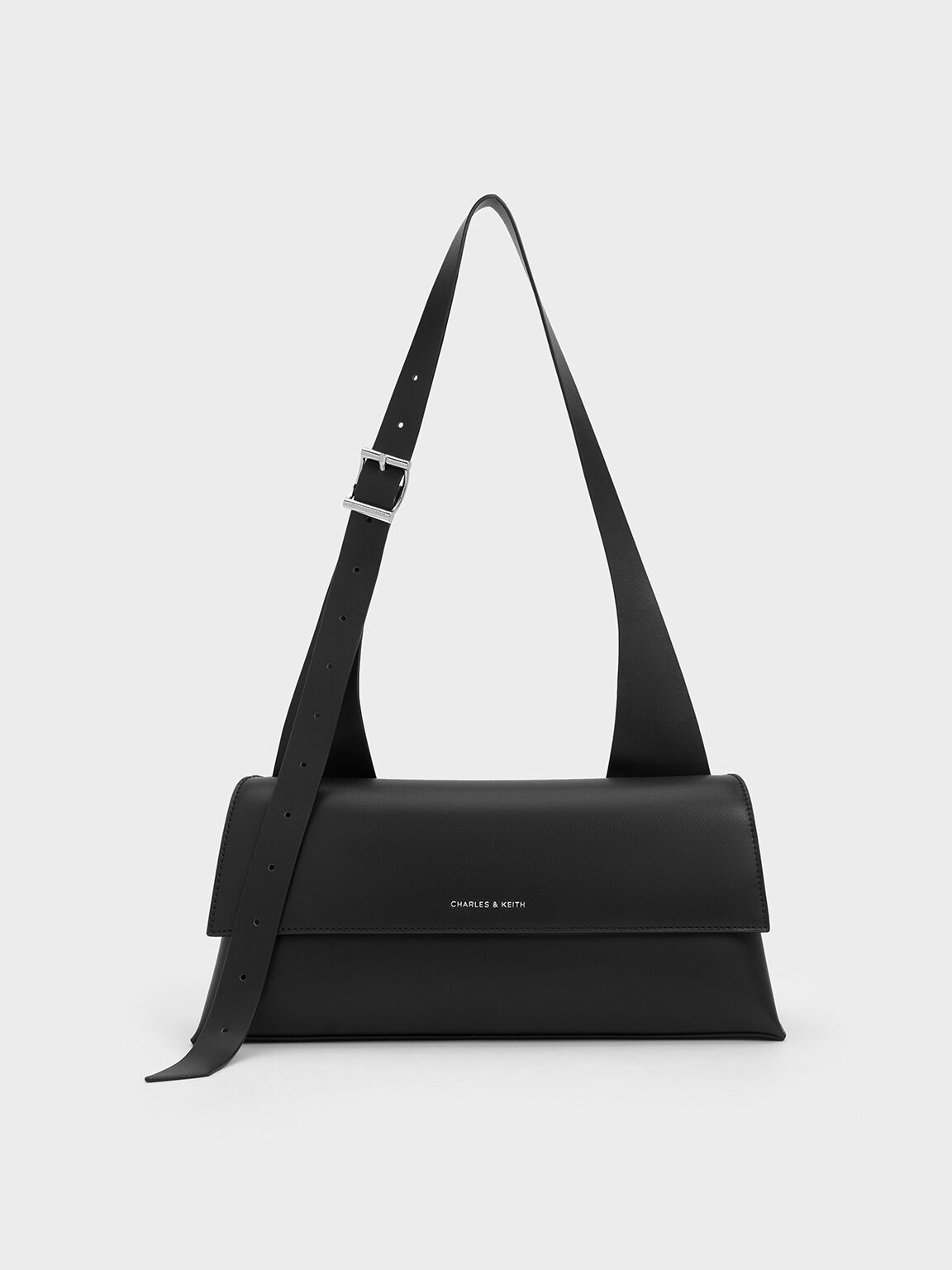 Marceline Trapeze Shoulder Bag, Noir, hi-res