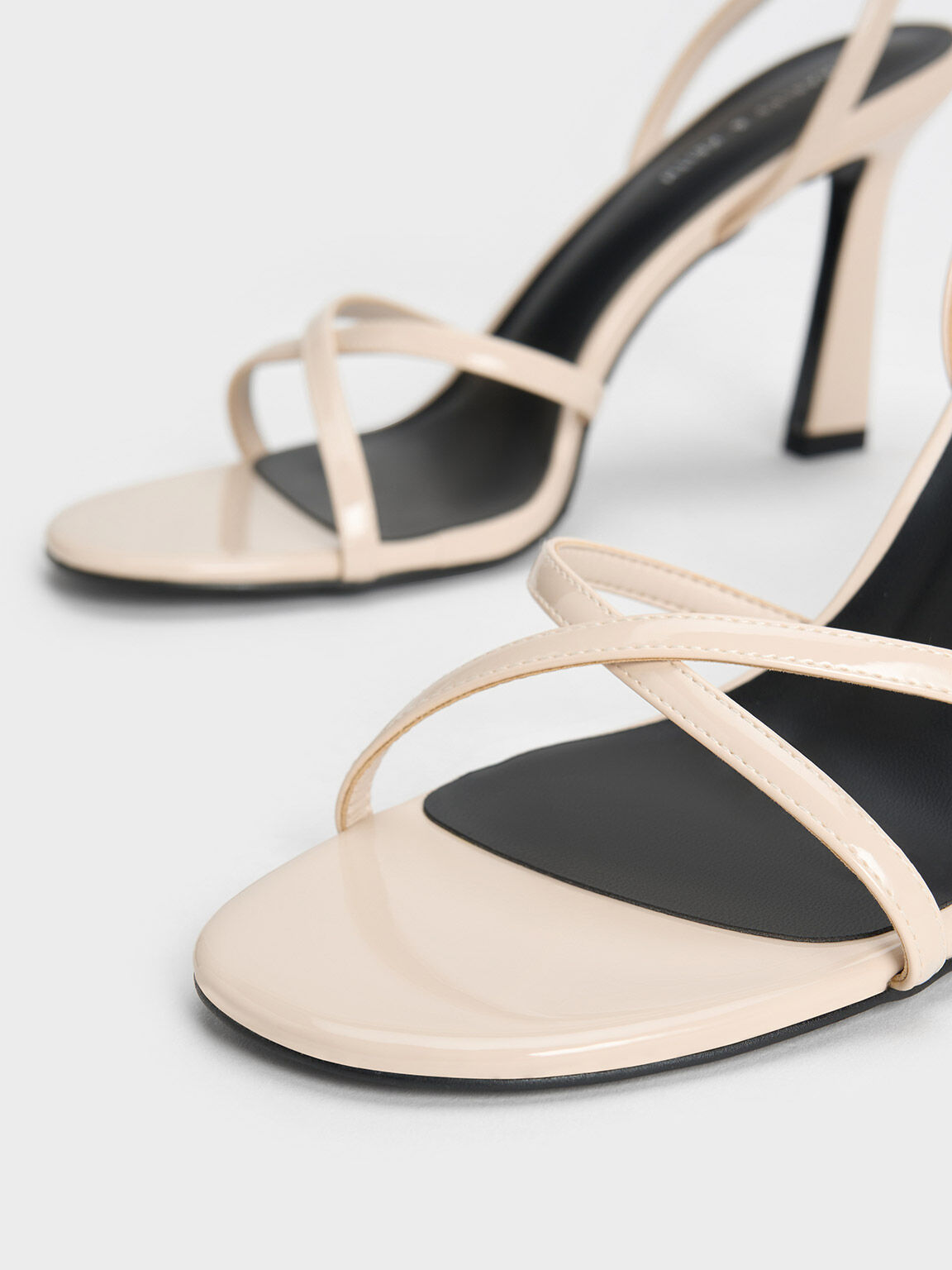 Elegant Cream White Sandals with Strappy Heels