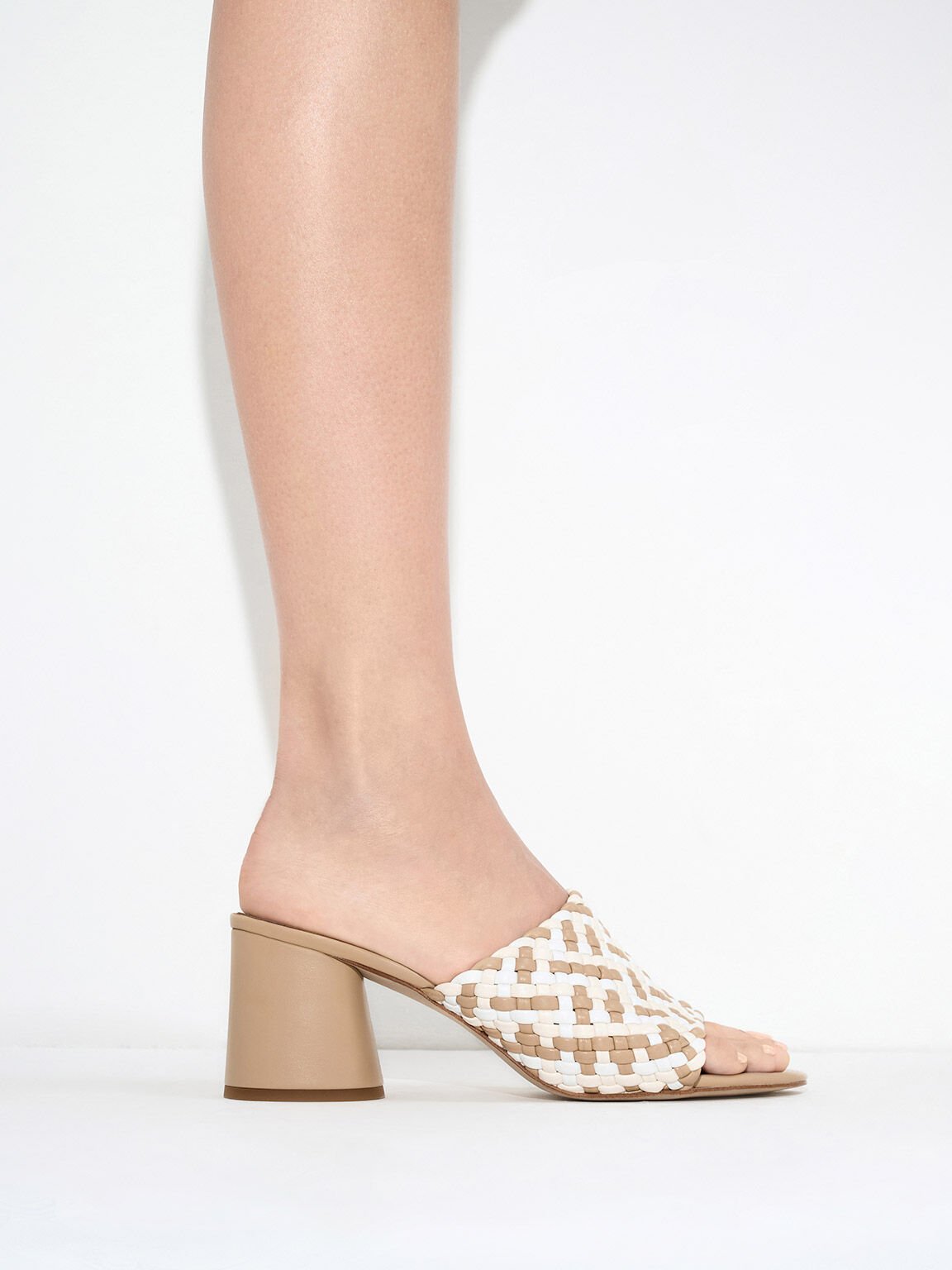 Interwoven Block Heel Mules, Multi, hi-res