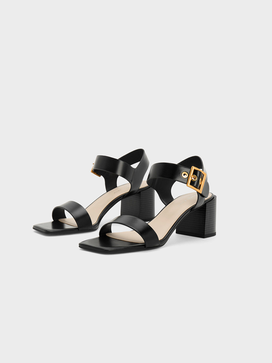 Rockstud Ankle Strap Sandal 90 Mm for Woman in Black | Valentino US