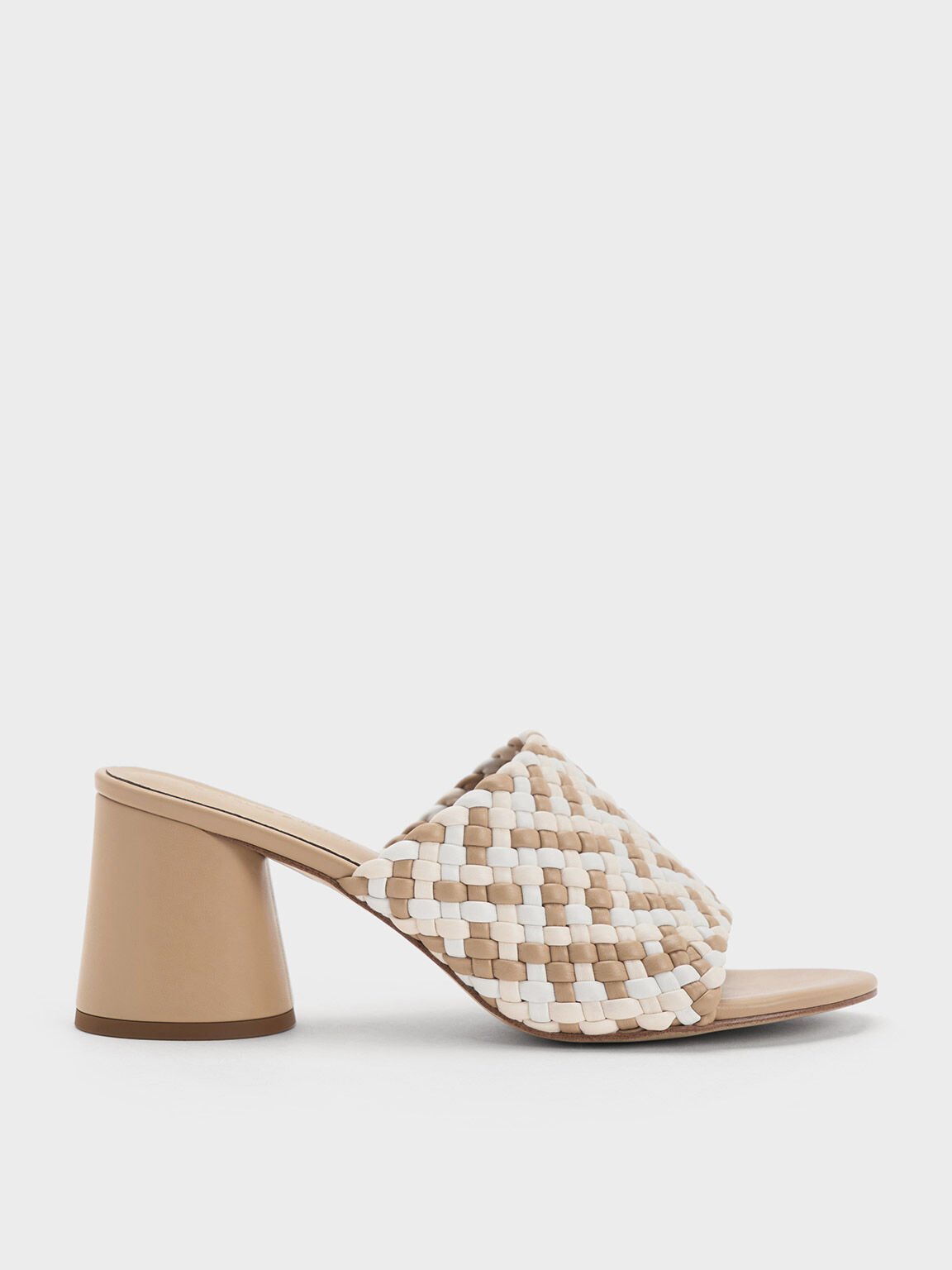 Interwoven Block Heel Mules, Multi, hi-res