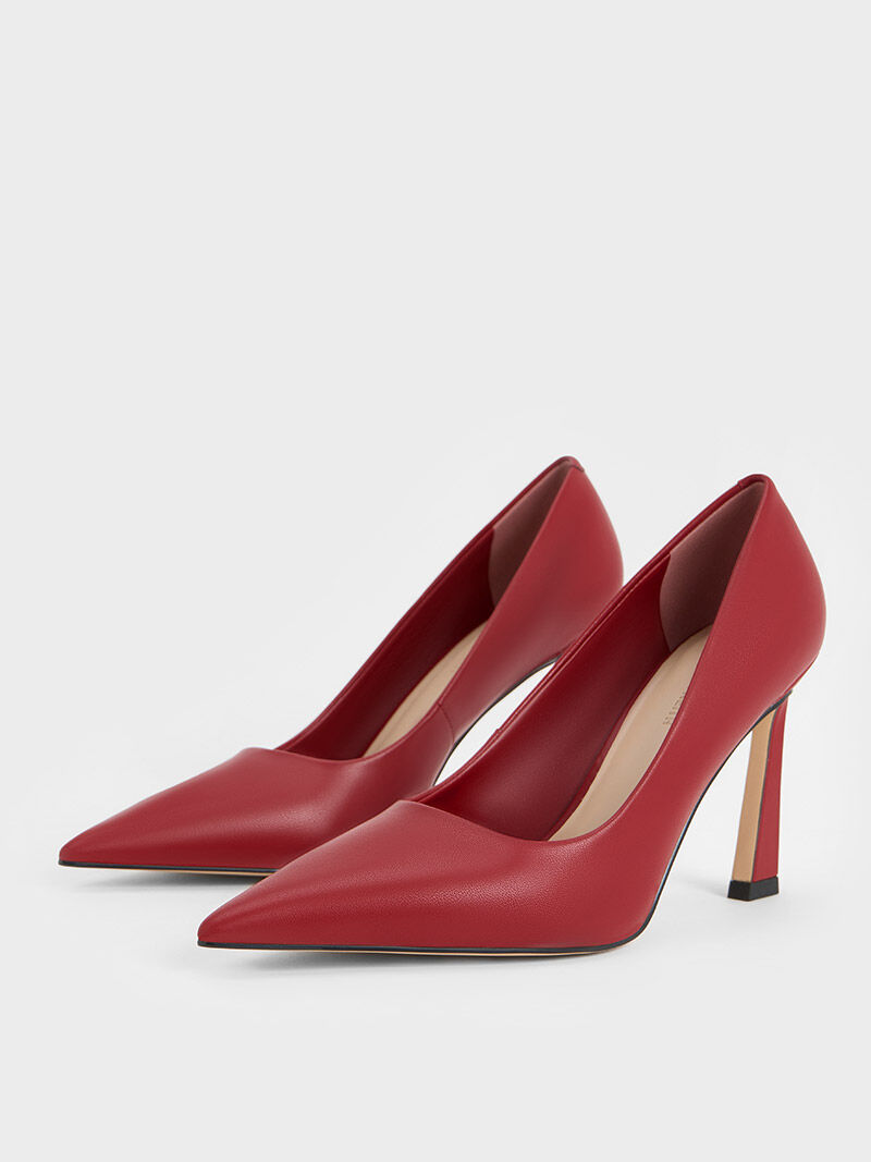 Buy Rag & Co Pointed-Toe Slip-On Pumps | Red Color Women | AJIO LUXE