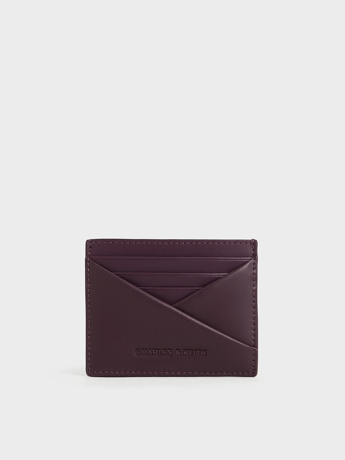 Midori Geometric Card Holder, Plum, hi-res