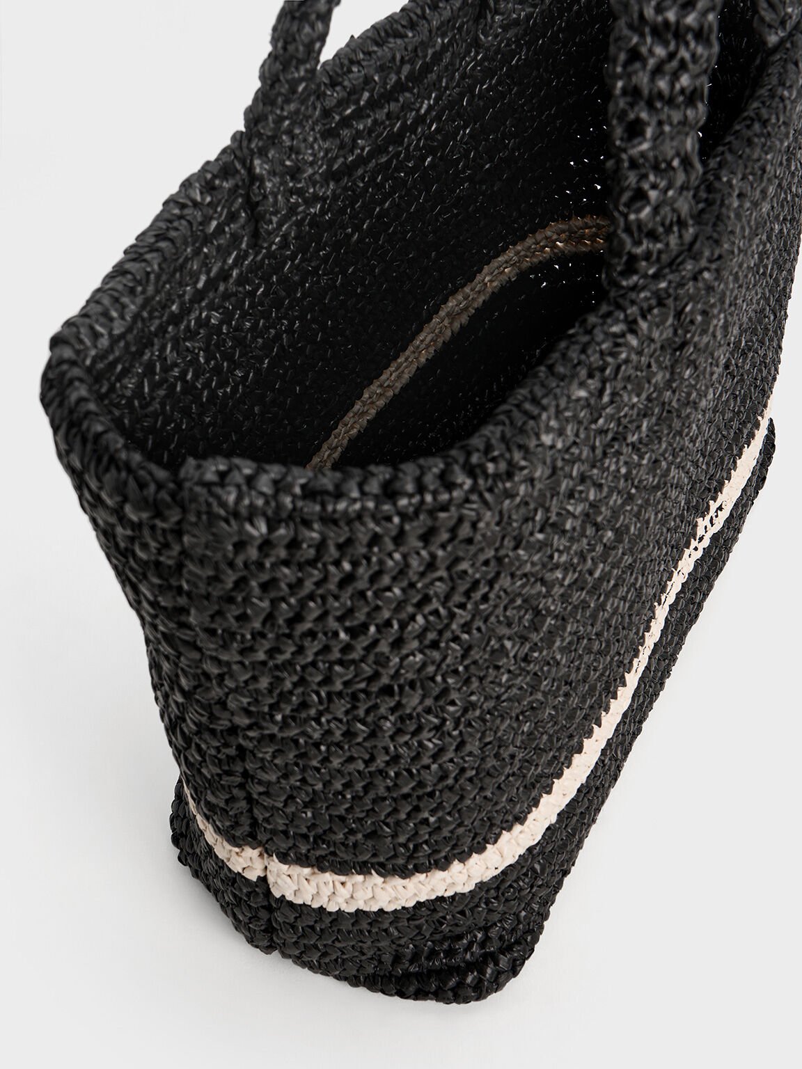 Allegra Knitted Tote Bag, Black, hi-res