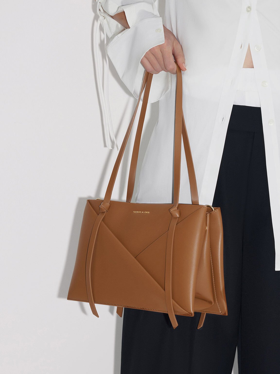 Midori Geometric Tote Bag, Tan, hi-res