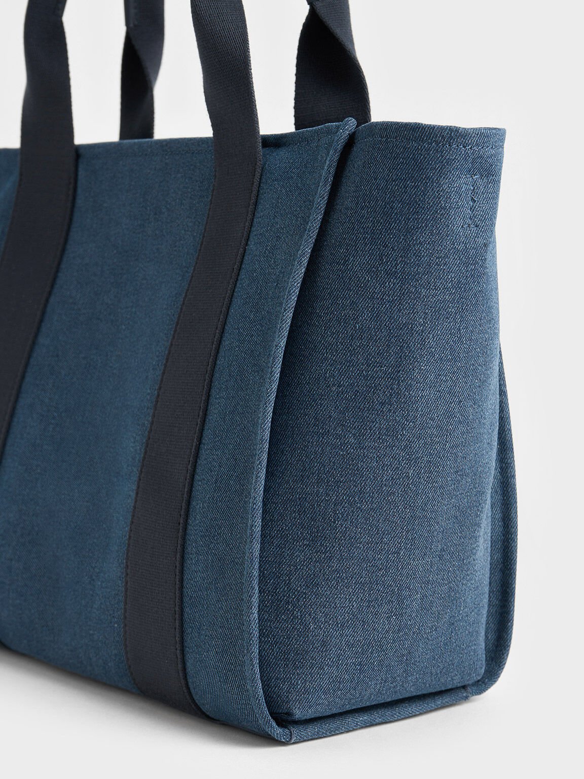 Large Kay Denim Tote Bag, Denim Blue, hi-res