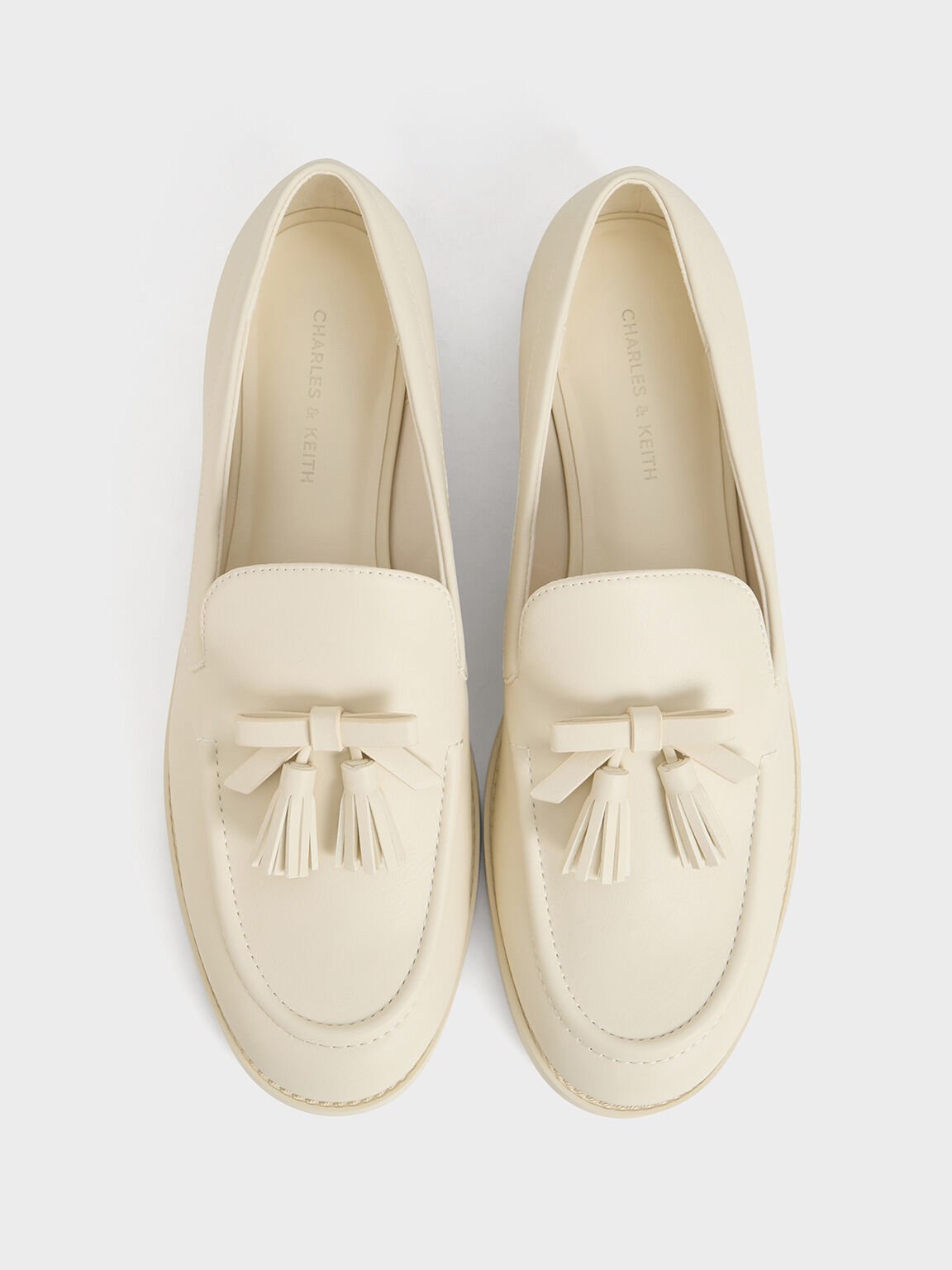 Bow Tassel Loafers, Chalk, hi-res