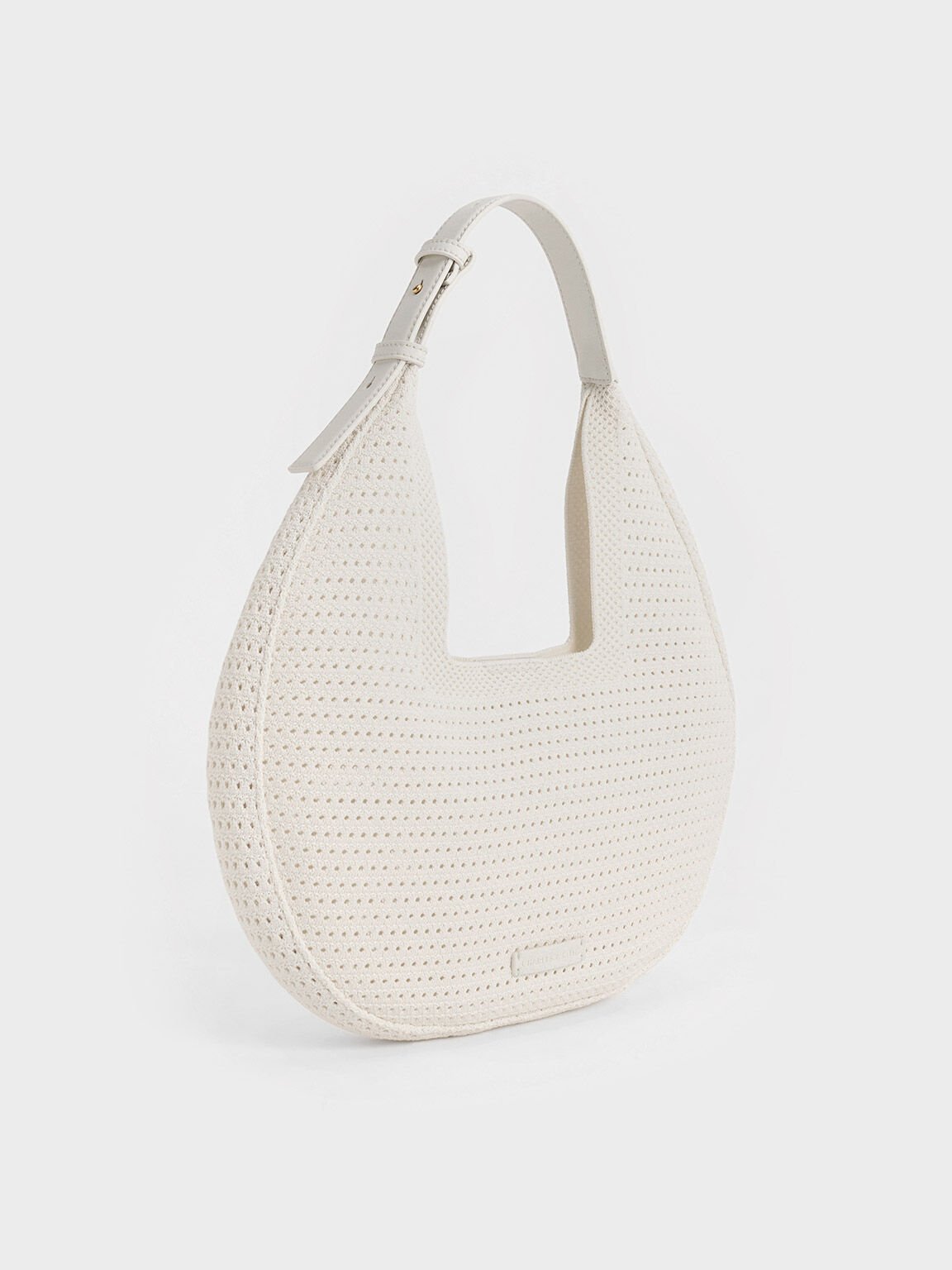 Ida Knitted Hobo Bag, Cream, hi-res