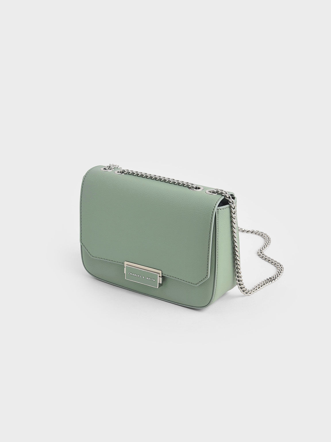 Olive Zip-Around Mini Wallet - CHARLES & KEITH US