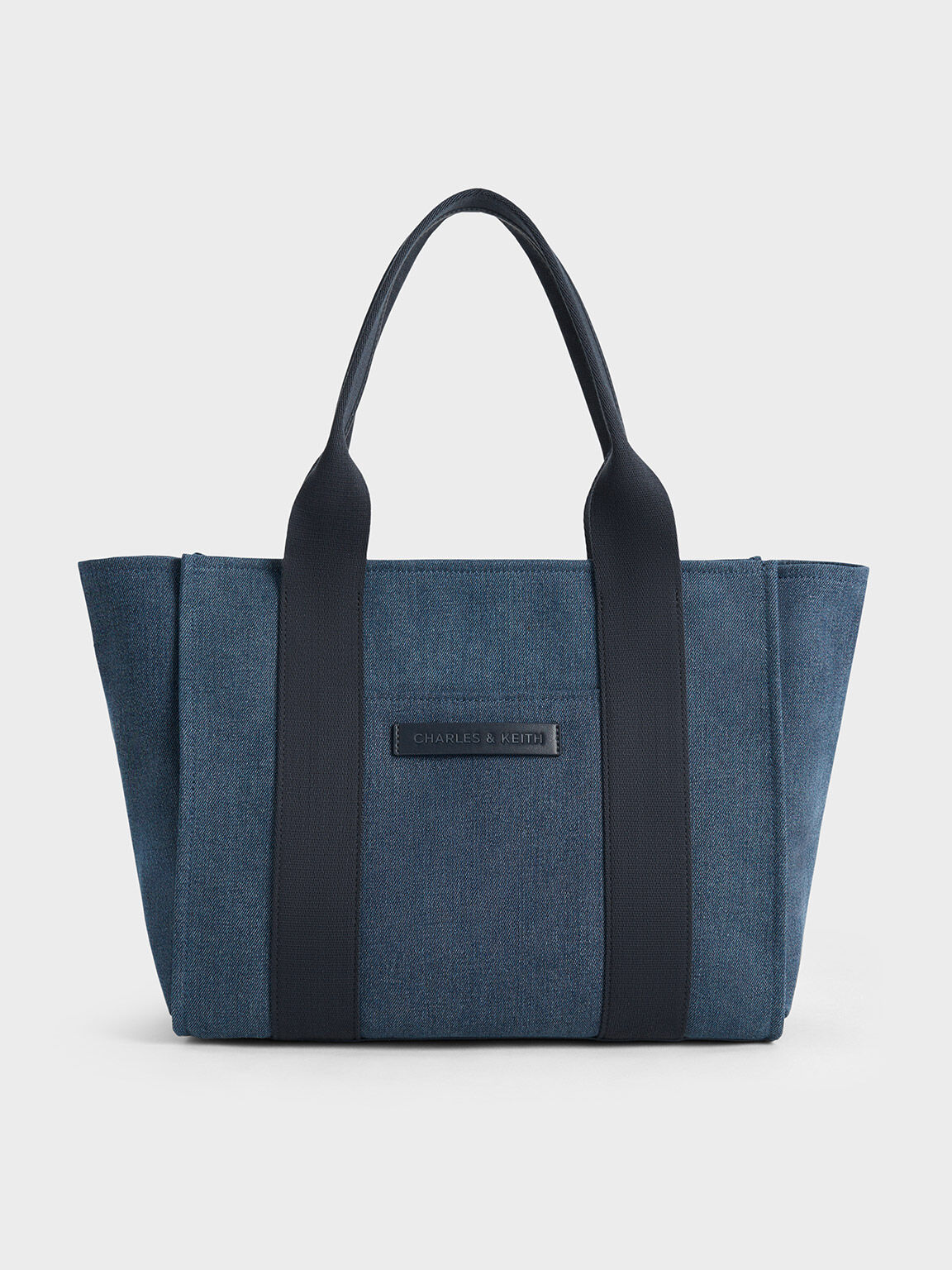 Large Kay Denim Tote Bag, Denim Blue, hi-res