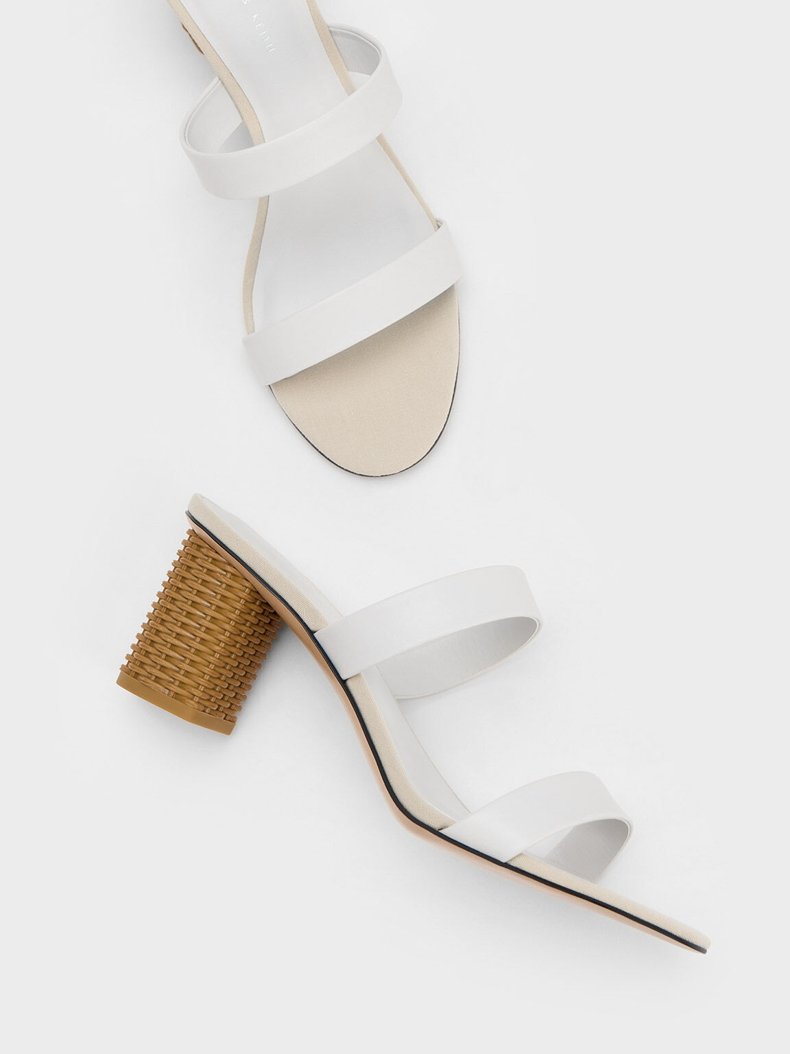 Glamorous Wide Fit espadrille platform heel sandals in white | ASOS