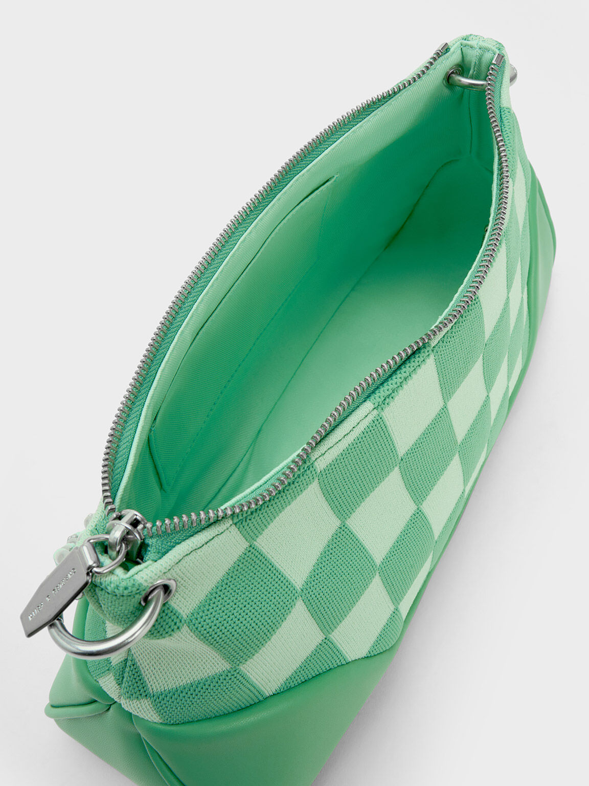 Shiloh Checkerboard Shoulder Bag, Green, hi-res