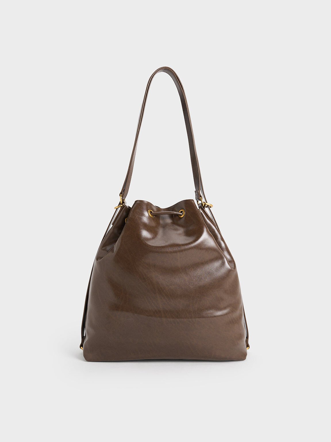 Neva Two-Way Bucket Bag, Dark Brown, hi-res