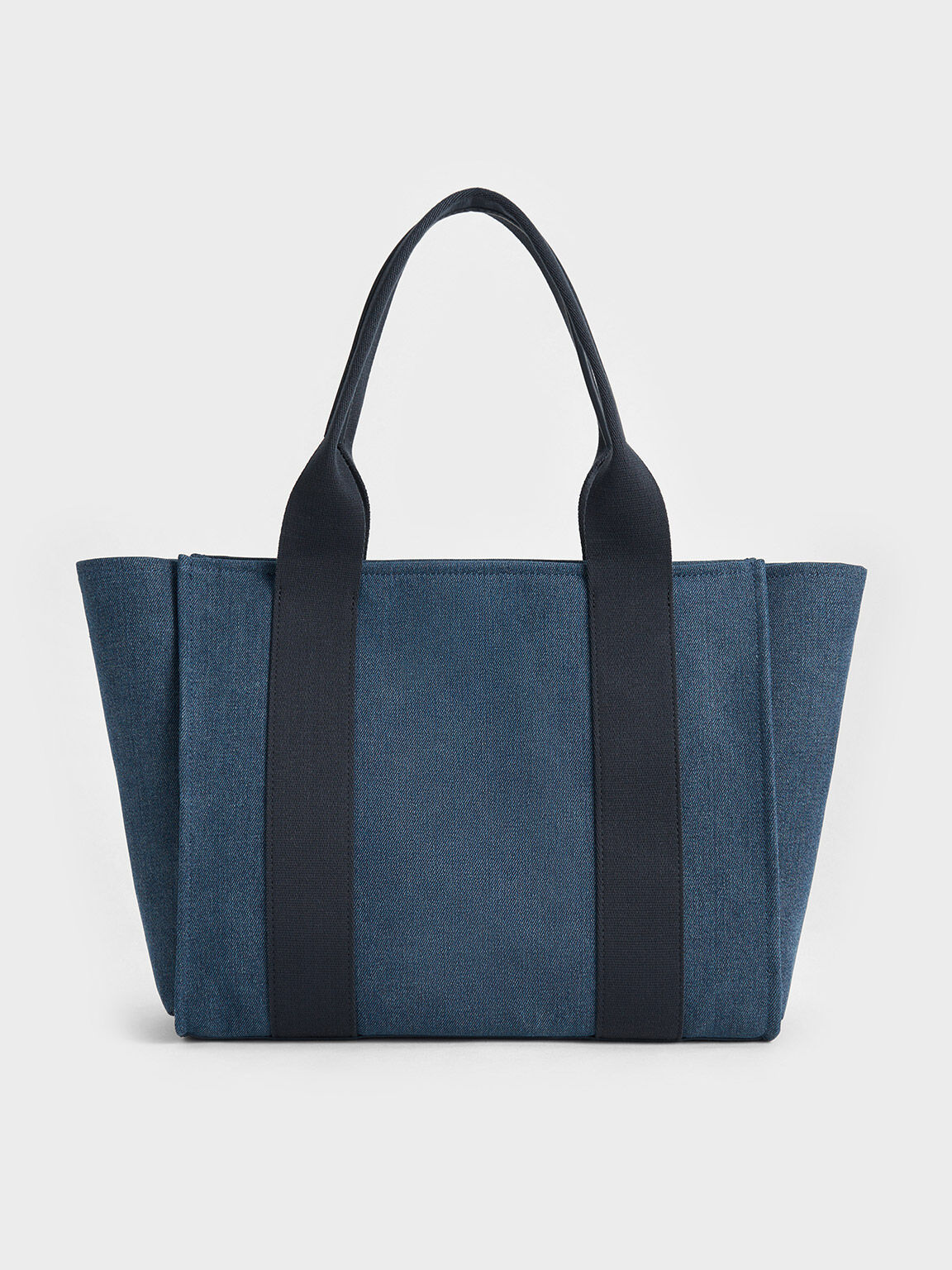 Large Kay Denim Tote Bag, Denim Blue, hi-res