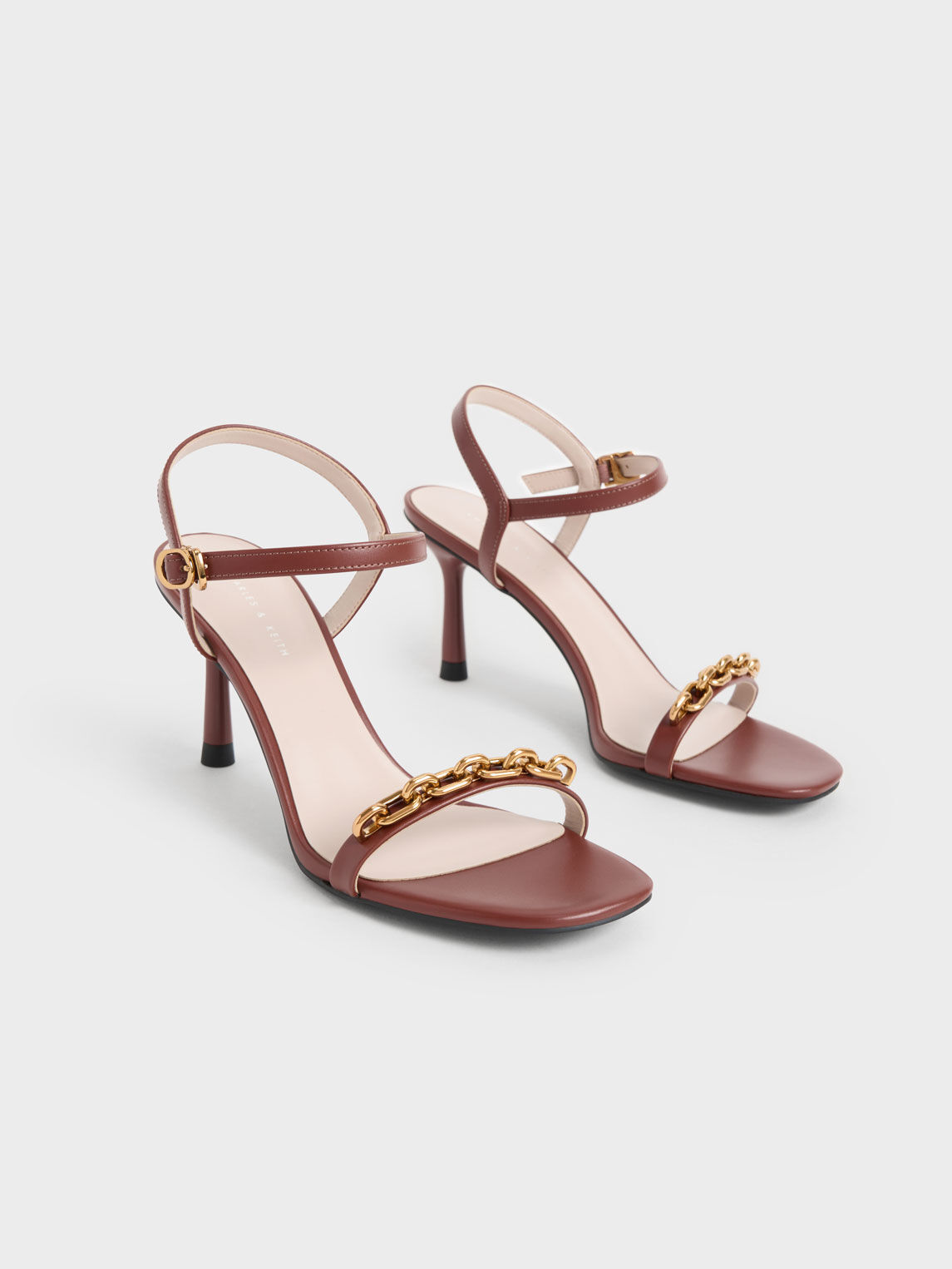 Chocolate Fondant Square Heeled Sandals With Straps 35 in Vegetal Tanned  Leather | LEMAIRE