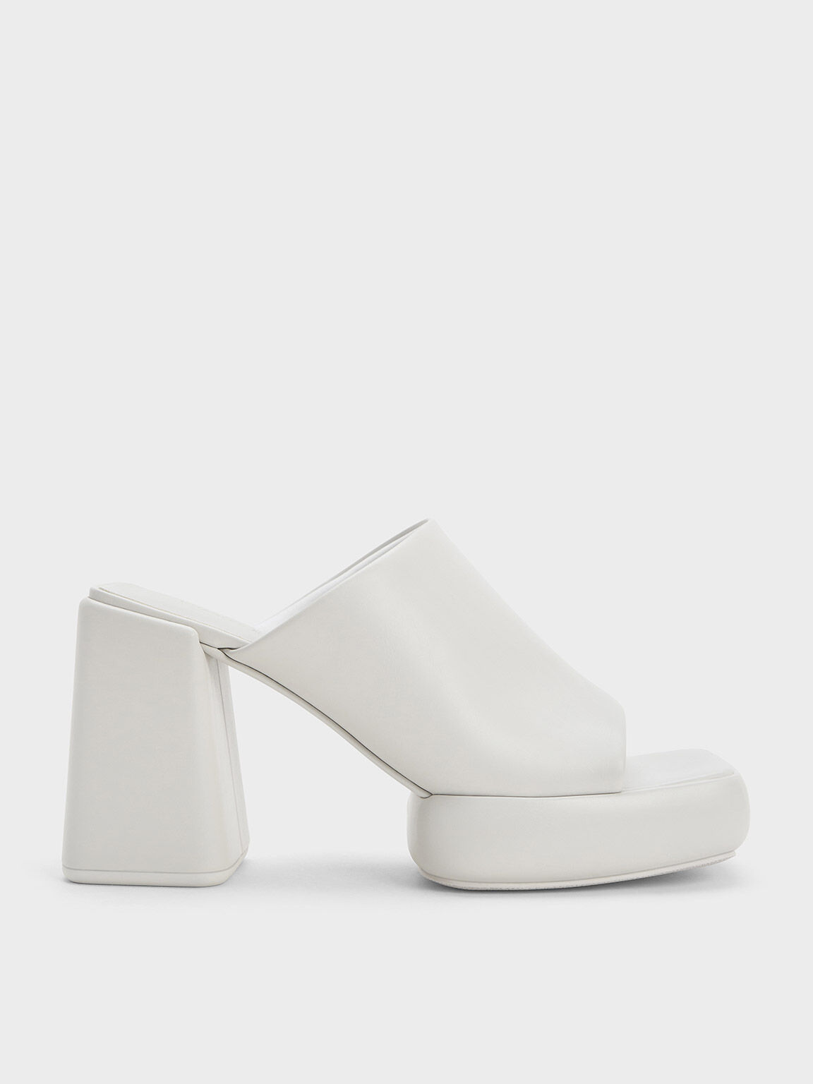 Lucile Block-Heel Platform Mules, White, hi-res