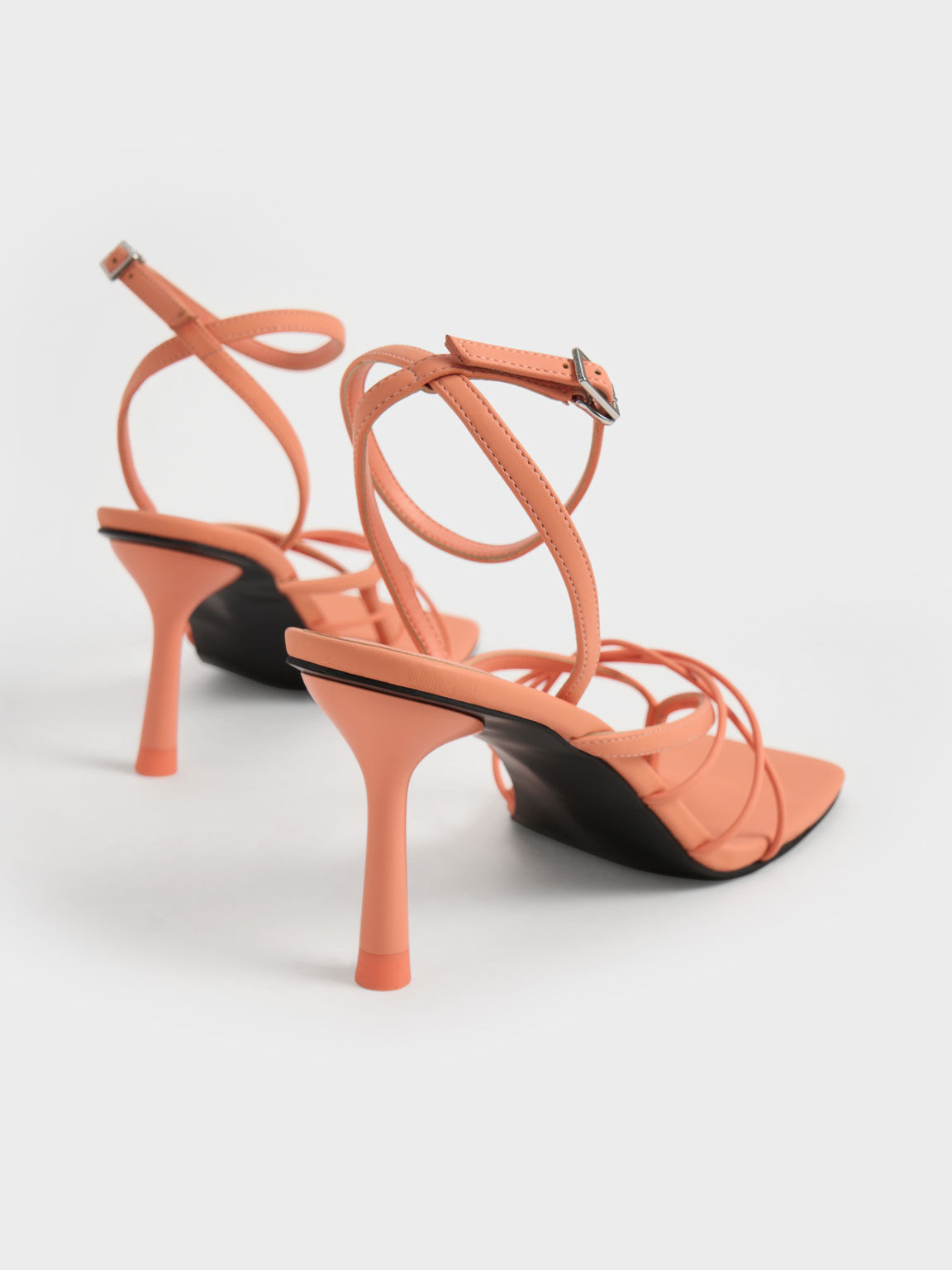 Embroidered Criss Cross Strap Wedge Heel Sandals | Peach Colour Ethnic –  D'chica