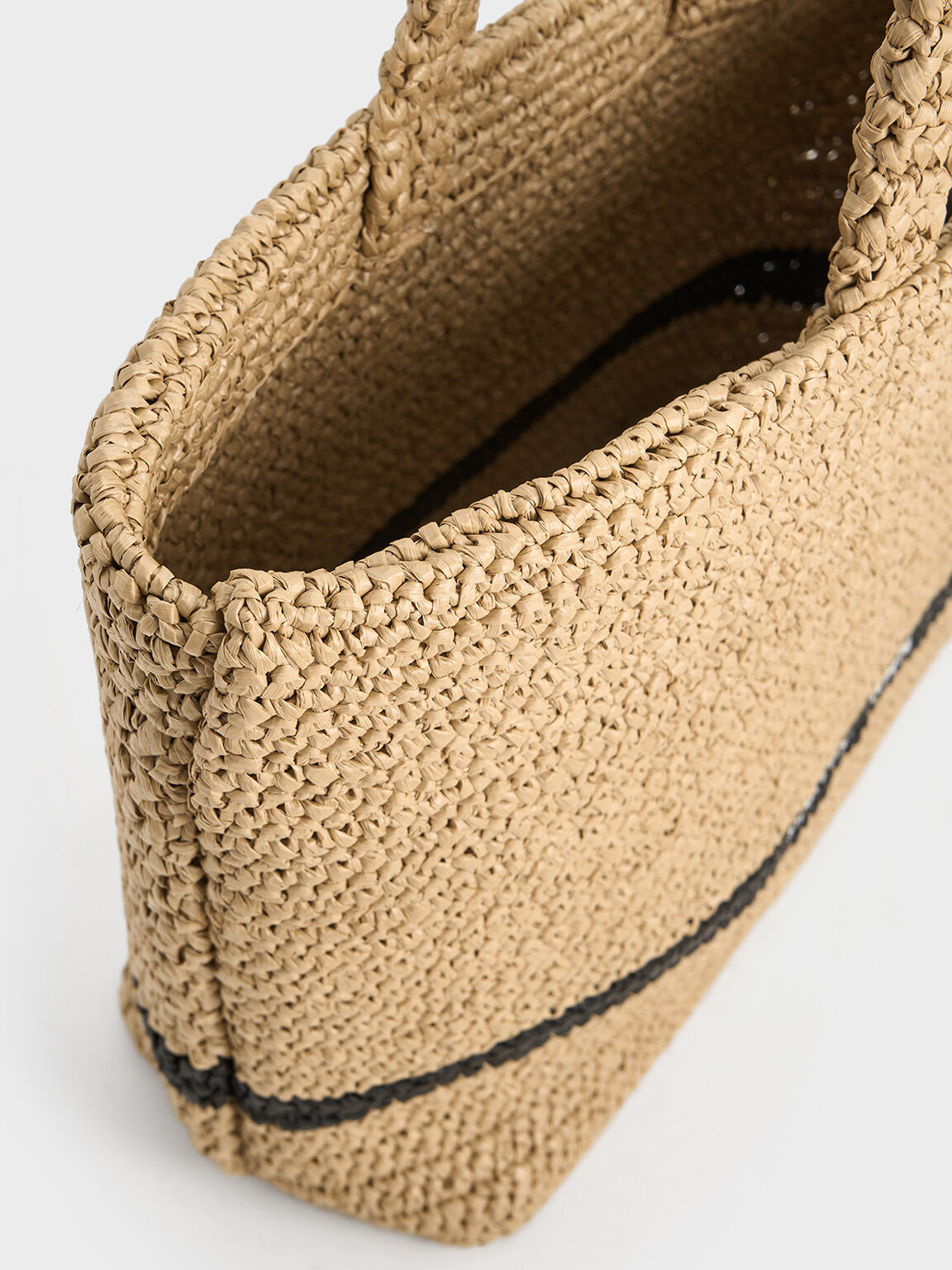 Allegra Knitted Tote Bag, Beige, hi-res