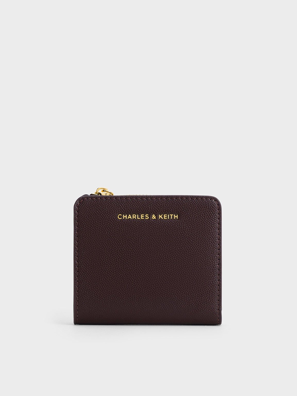 Top Zip Small Wallet, Plum, hi-res