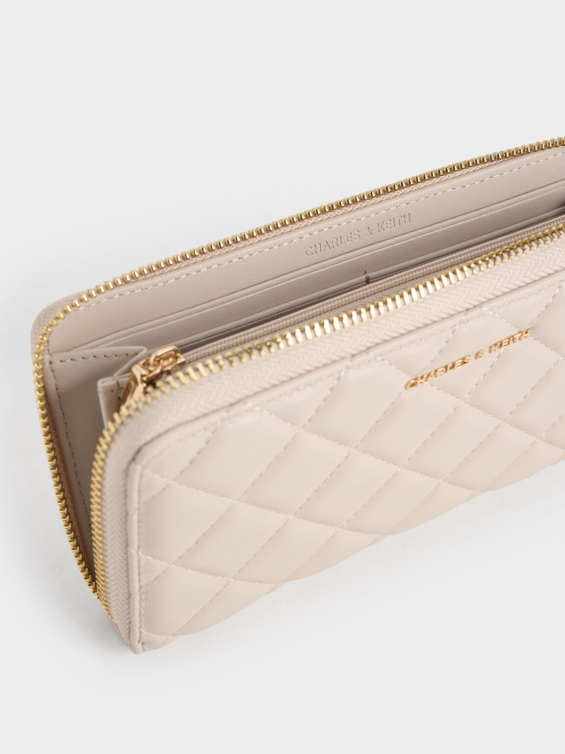 Cressida Quilted Long Wallet, Oat, hi-res