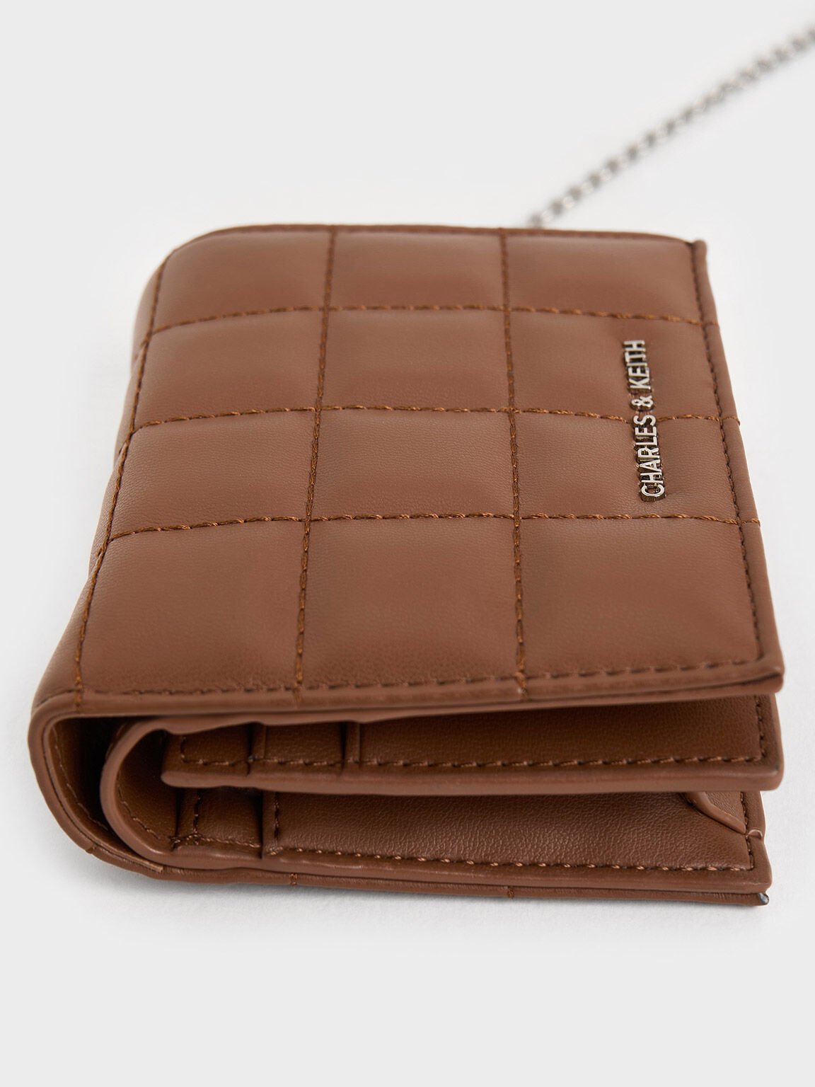 Quilted Mini Wallet, Chocolate, hi-res