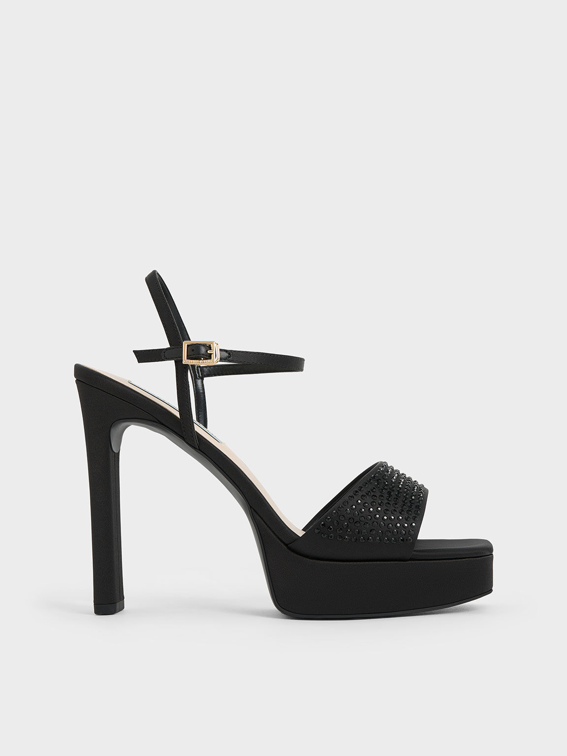 Black Double Platform Heels - Ankle Strap Heels - Strappy Heels - Lulus