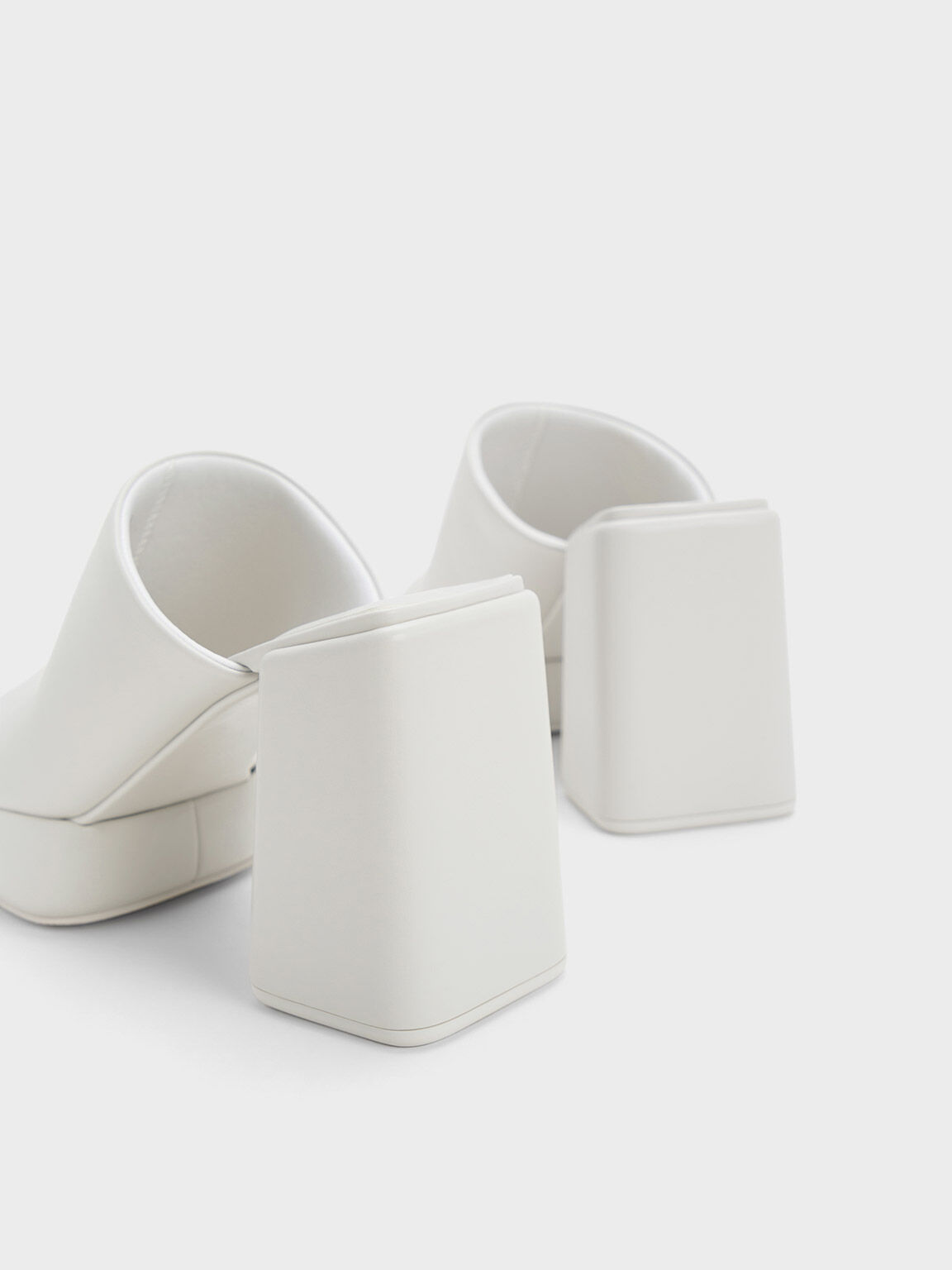 Lucile Block-Heel Platform Mules, White, hi-res