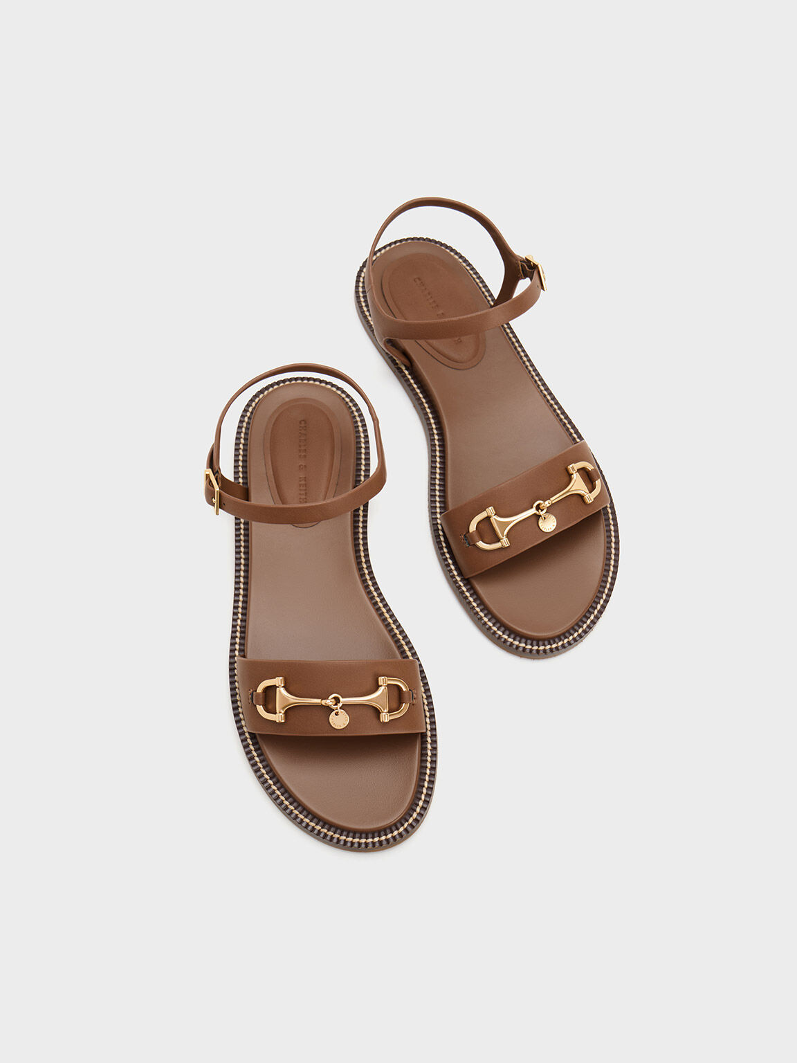 WMNS Sandal - Wide Leather Strap / Open Design / Chunky Heel / Brown