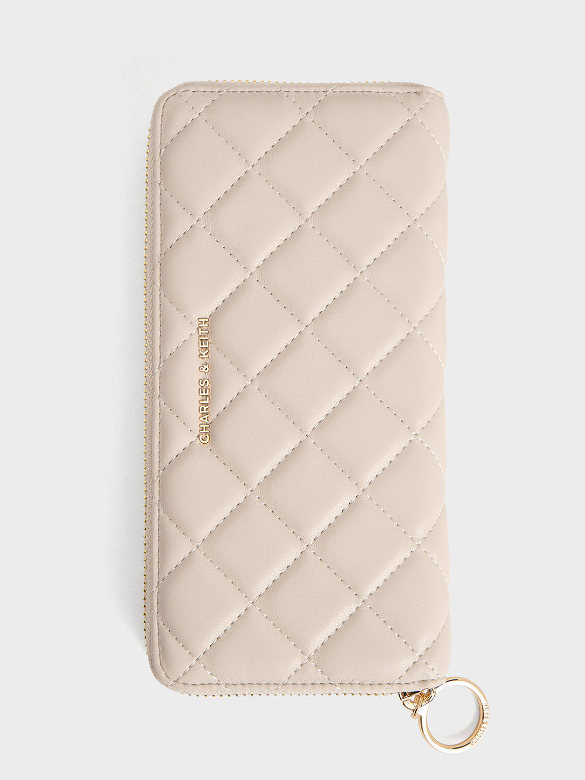 Cressida Quilted Long Wallet, Oat, hi-res