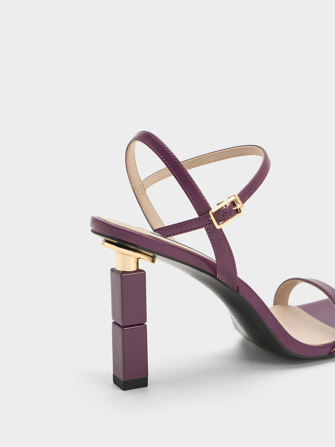 FEET RUNNER Women's Latest Stylish Comfortable Purple Heel Sandals for Girls