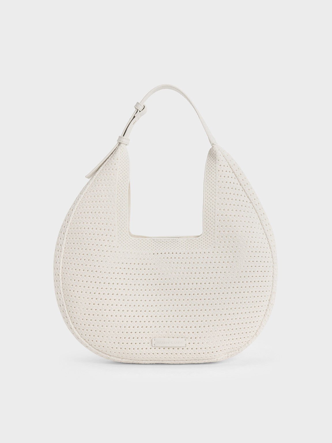 Ida Knitted Hobo Bag, Cream, hi-res