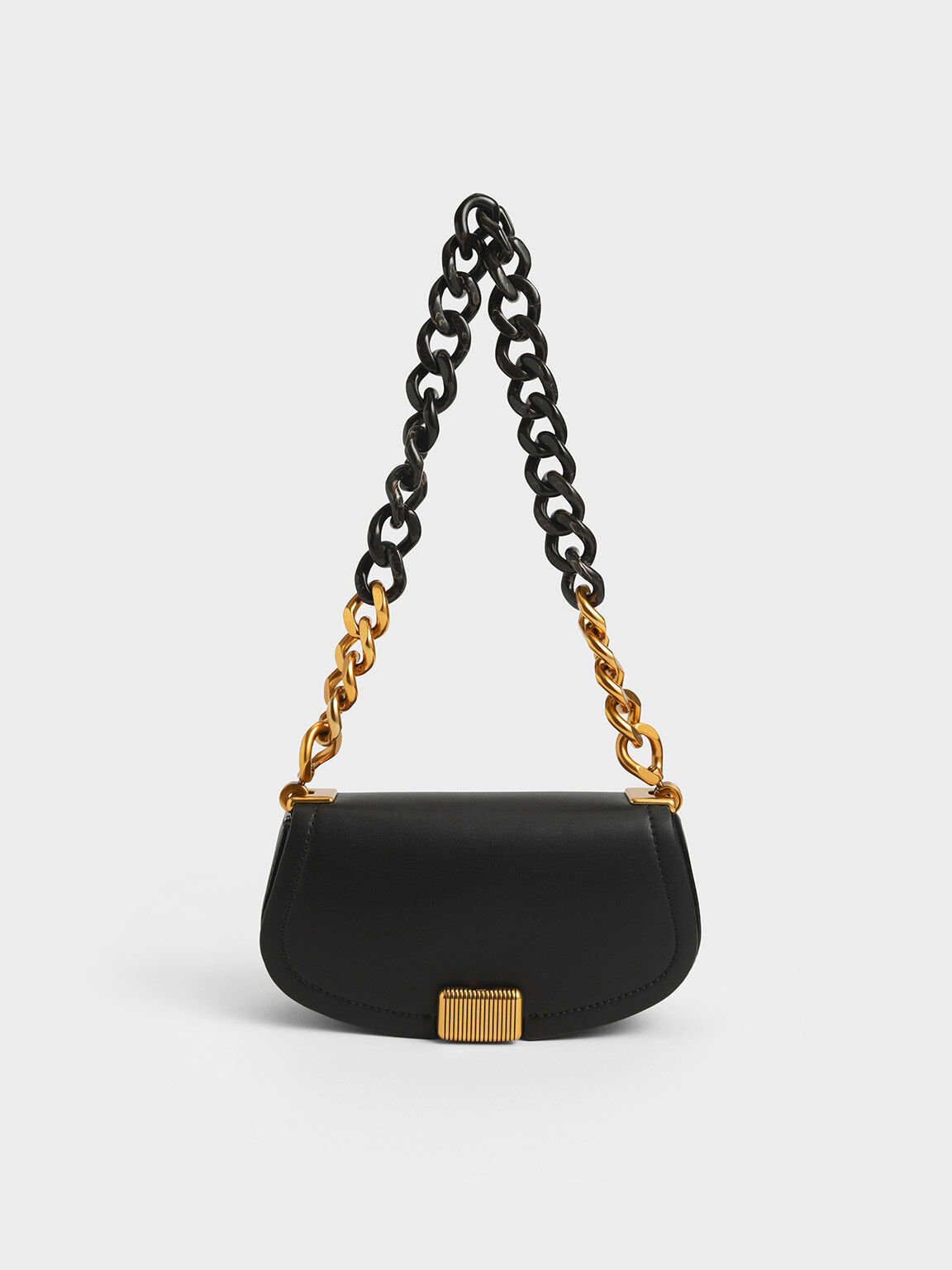 CHAIN SHOULDER BAG MATELASSE MONOCHROME CELINE IN QUILTED CALFSKIN - ARCTIC  WHITE | CELINE