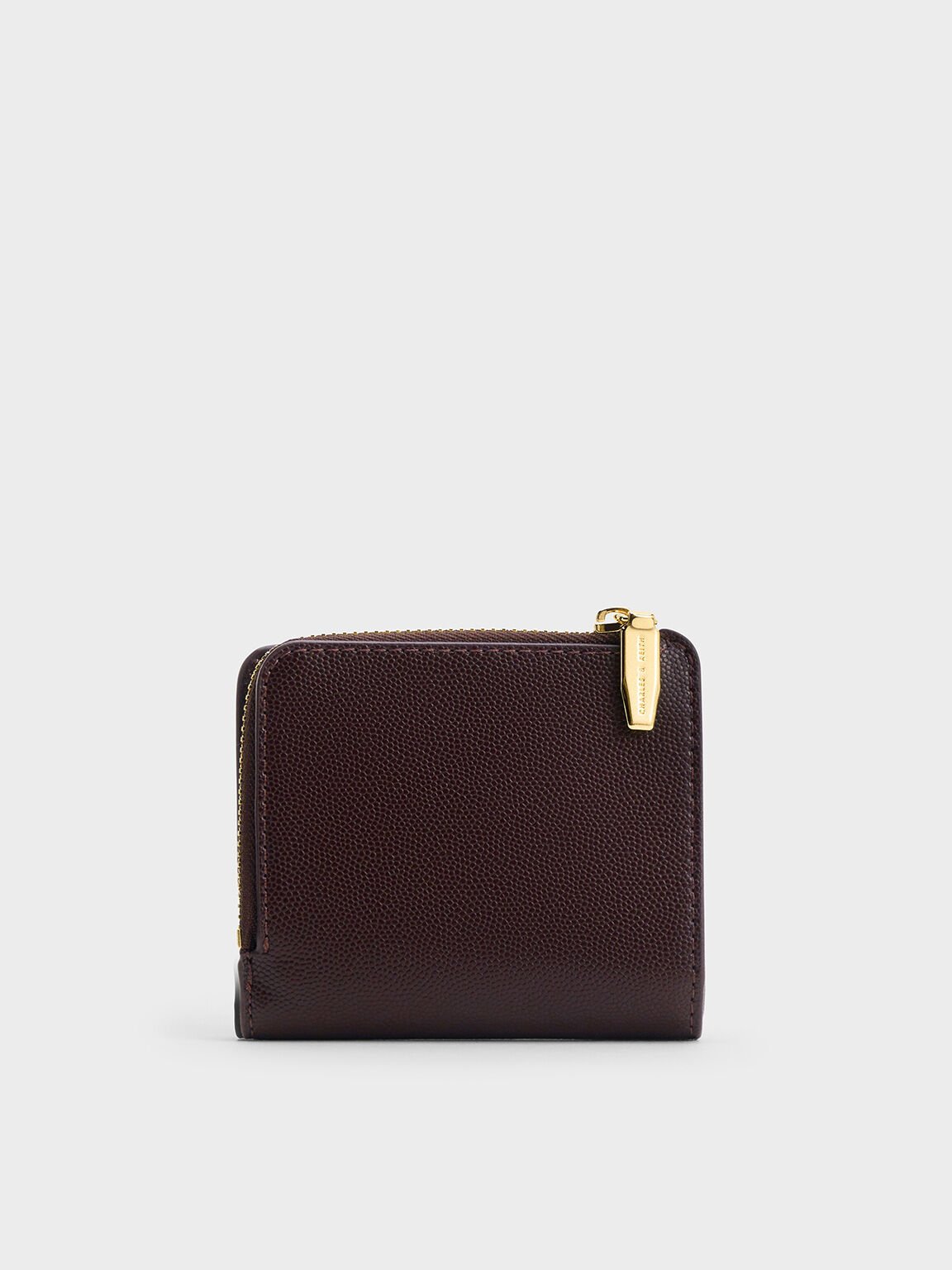 Top Zip Small Wallet, Plum, hi-res