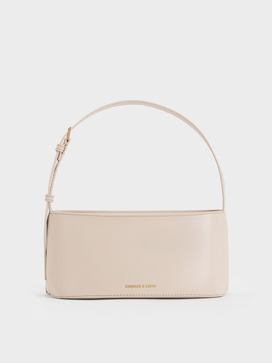 Ivory Front Flap Top Handle Crossbody Bag - CHARLES & KEITH IN