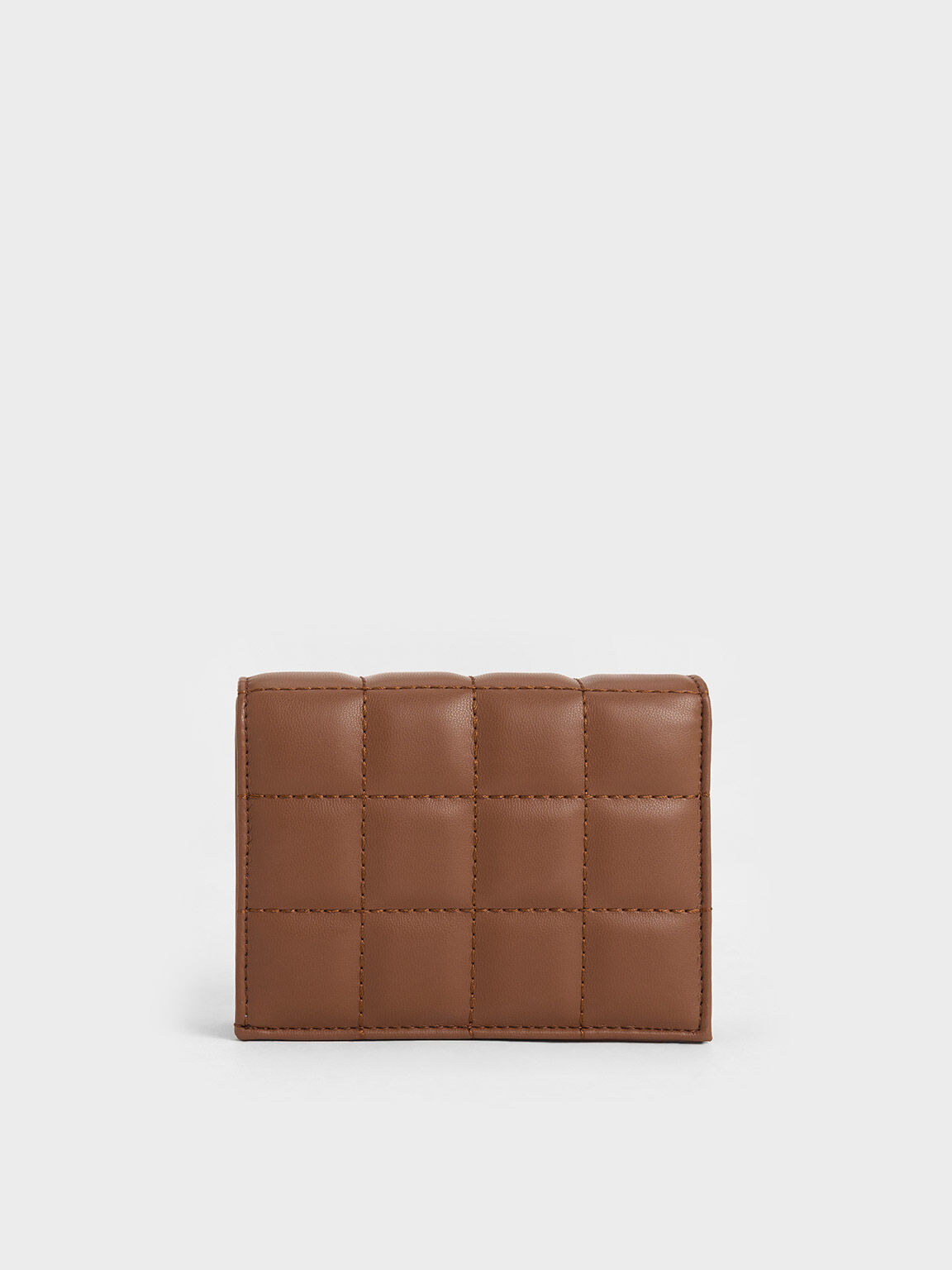 Quilted Mini Wallet, Chocolate, hi-res