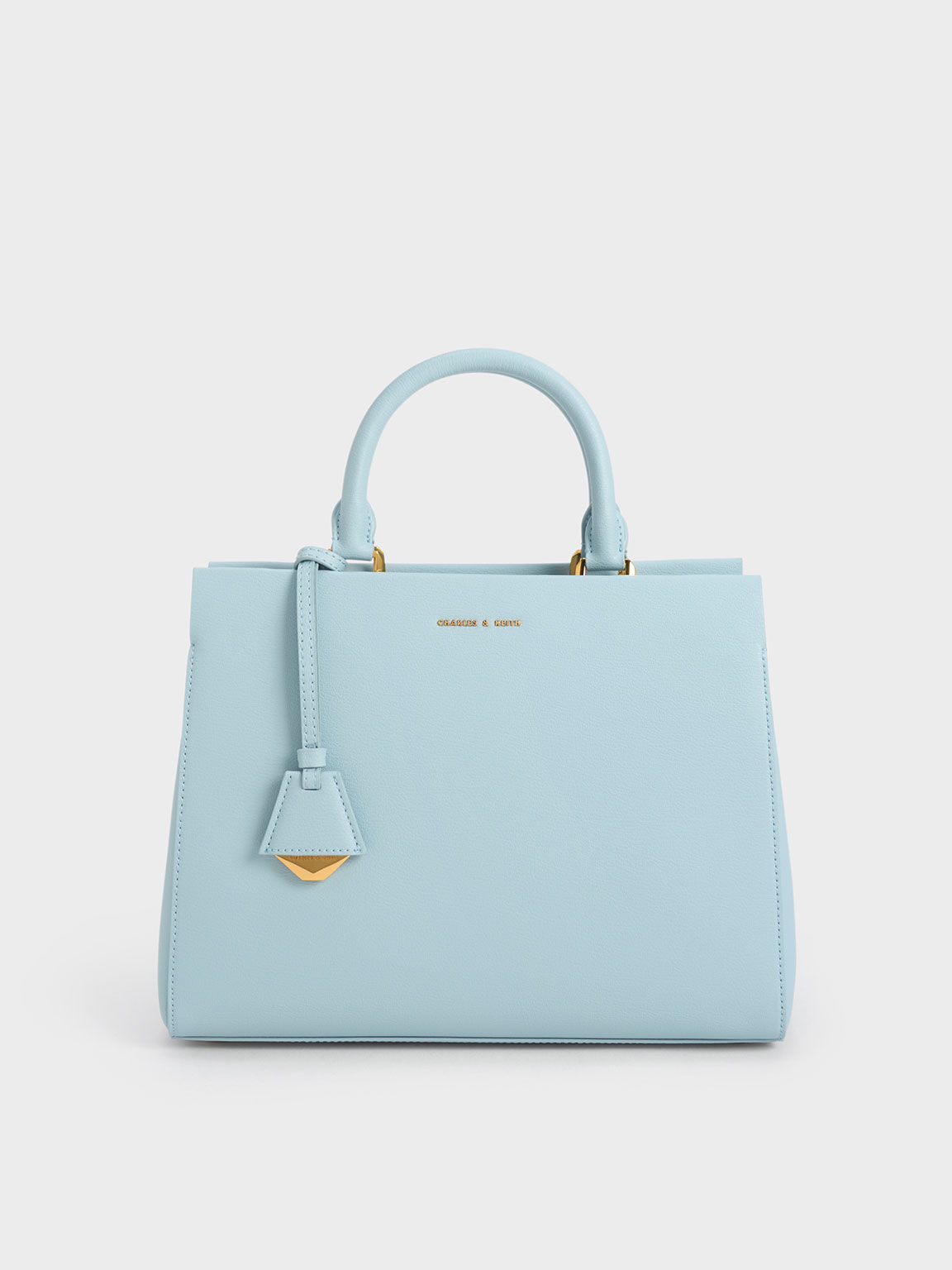 Classic Structured Handbag, Blue, hi-res