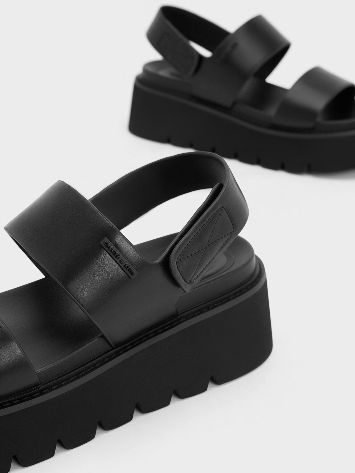 Chunky Flatform Multi Strap Sandals | boohoo