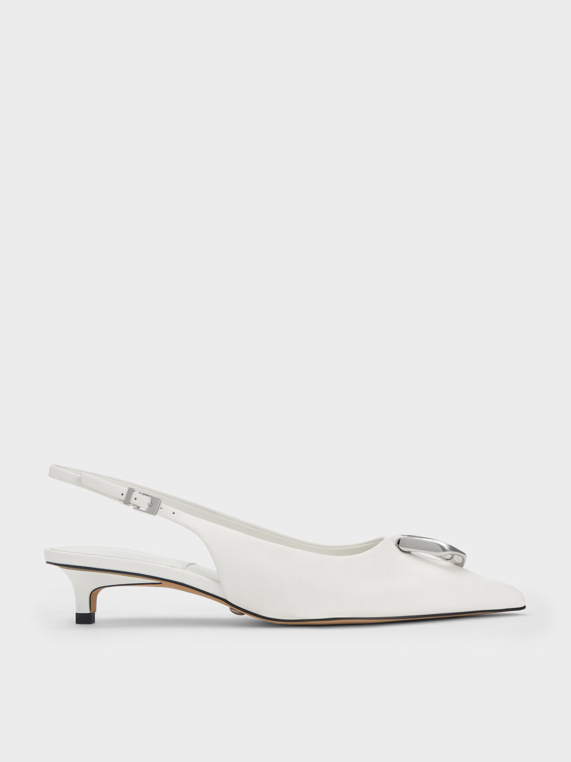 Charles & Keith Women's Pearl Embellished Slingback Pumps