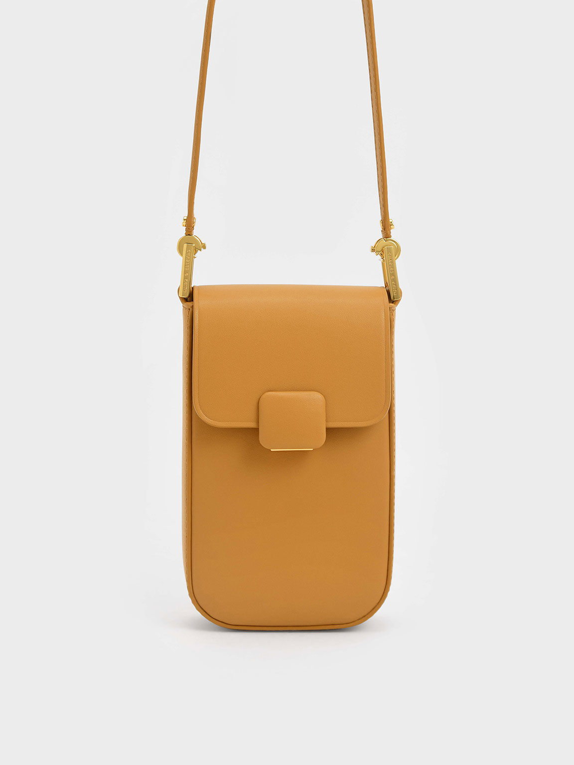 Koa Elongated Wristlet Bag, Orange, hi-res