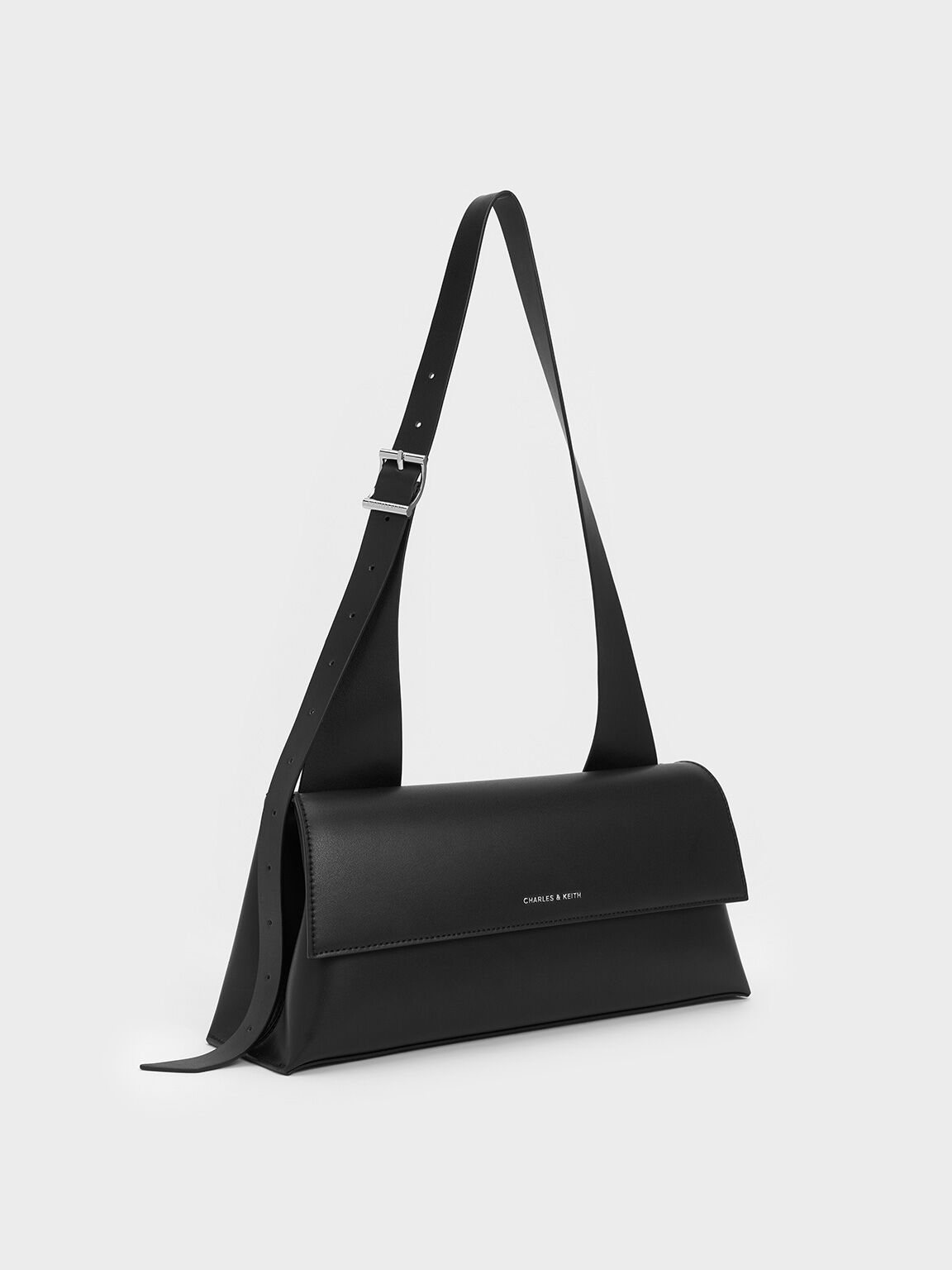 Marceline Trapeze Shoulder Bag, Noir, hi-res