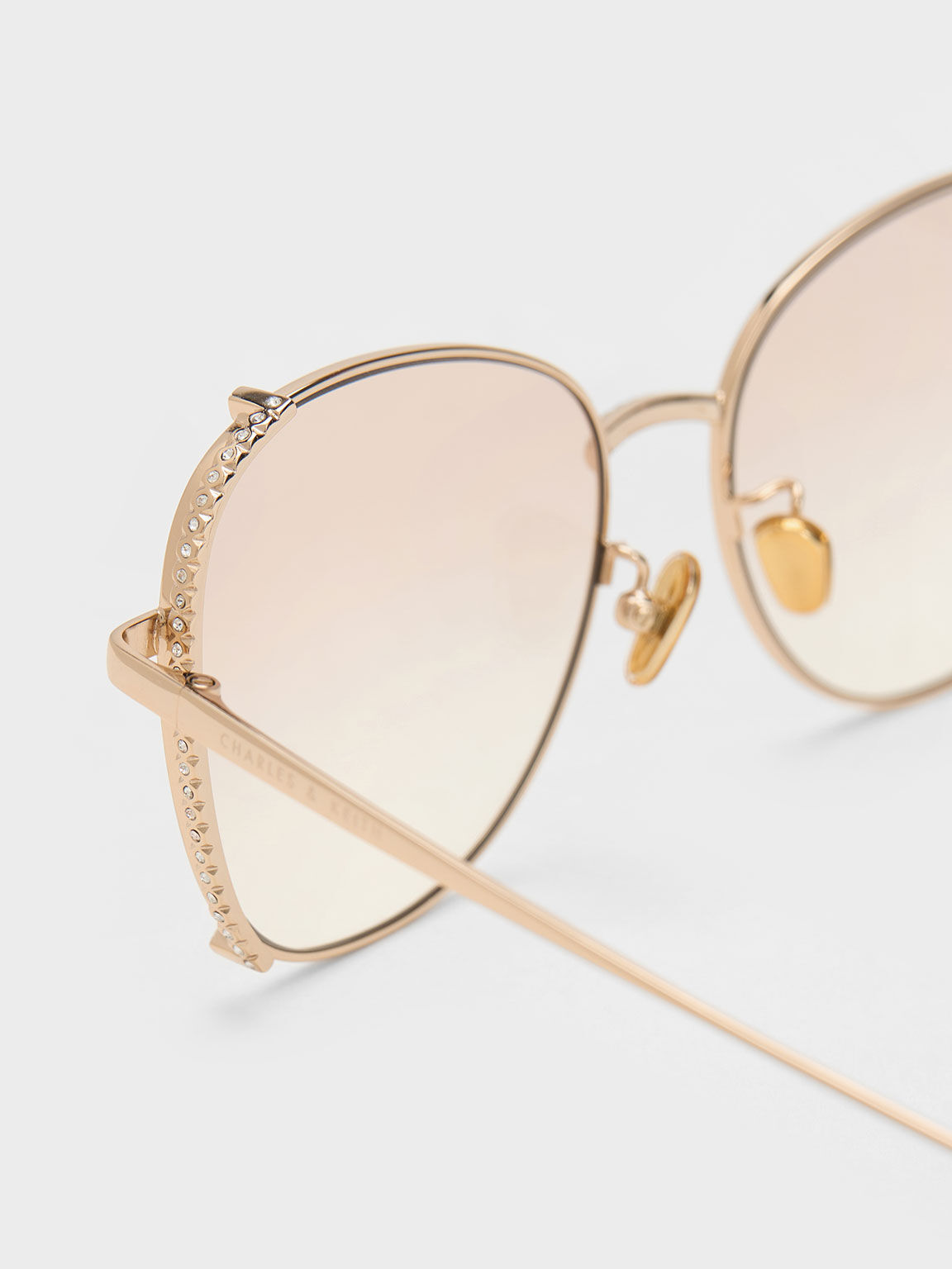 Half-Frame Java Seashell Sunglasses Polarised Gold Lens | TreeLess Products  UK