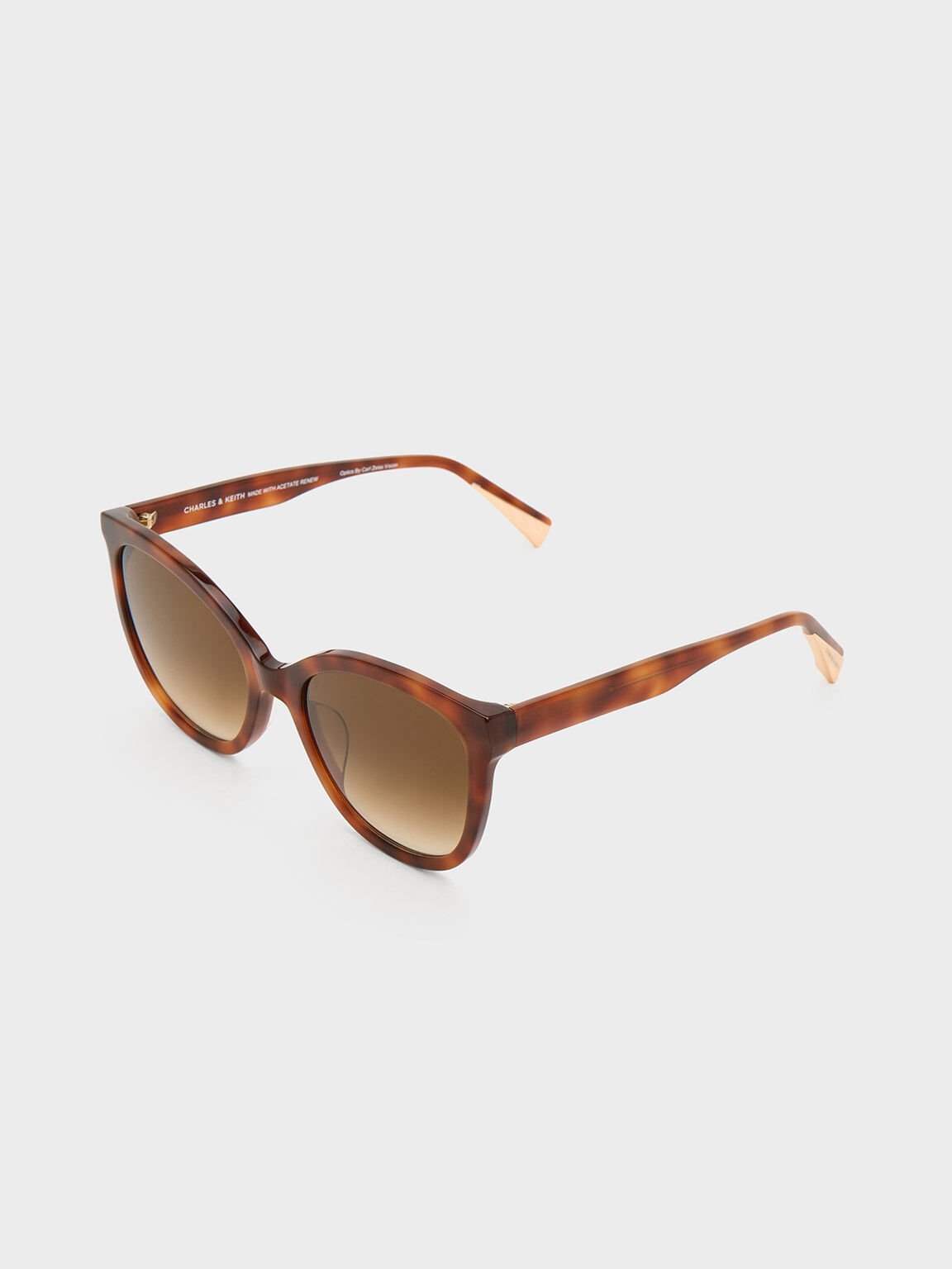 Tortoiseshell Recycled Acetate Oval Sunglasses, T. Shell, hi-res