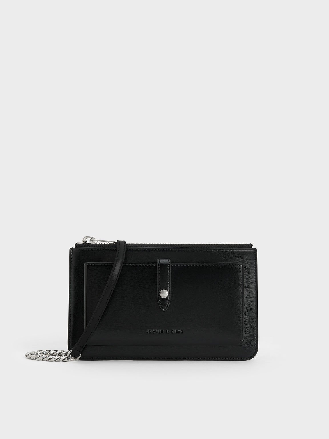 Rebel Top-Zip Long Wallet, Noir, hi-res