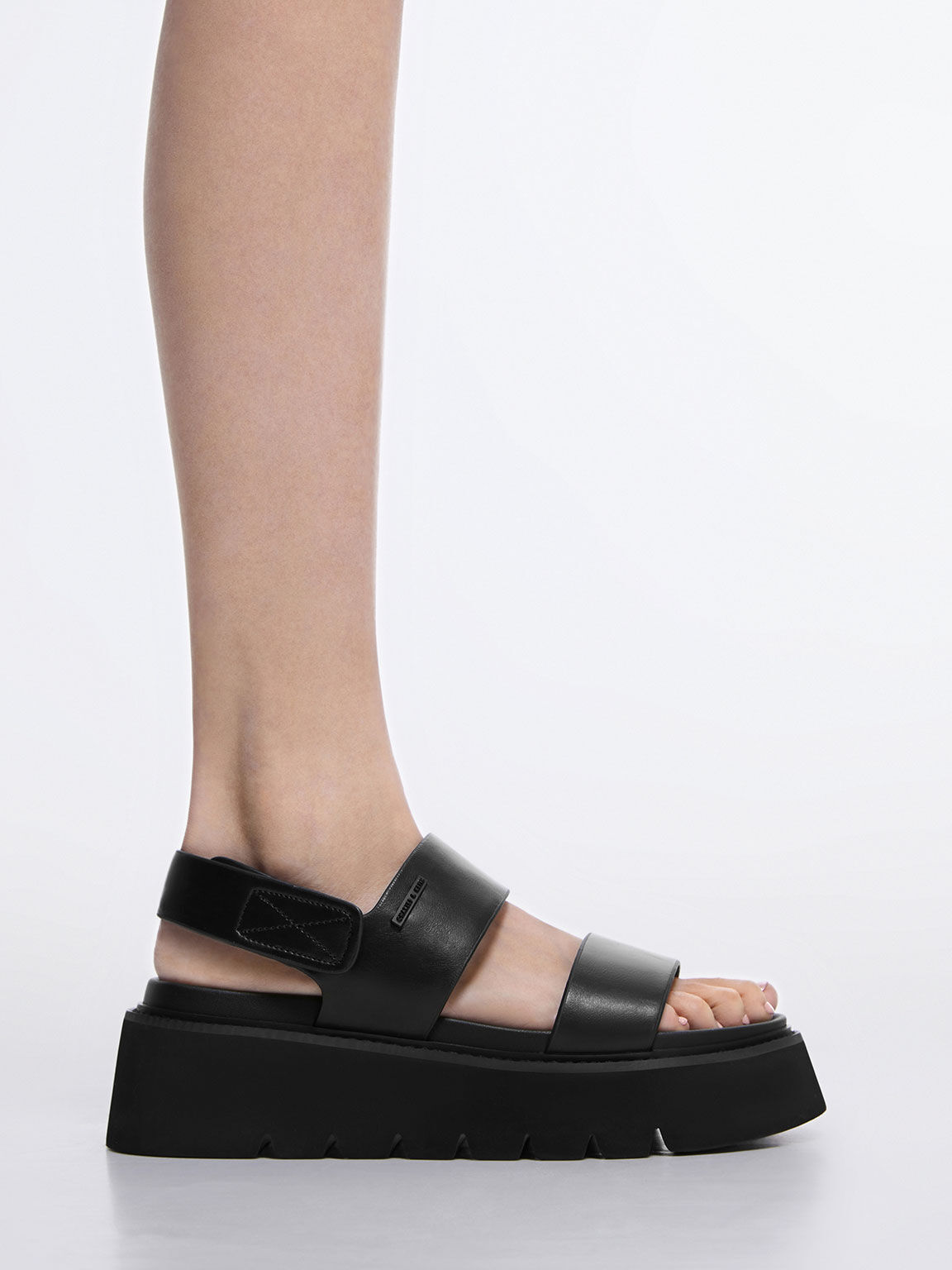 VKEKIEO Open Toe Cushionaire Sandals Women Low Heel Platform Black -  Walmart.com