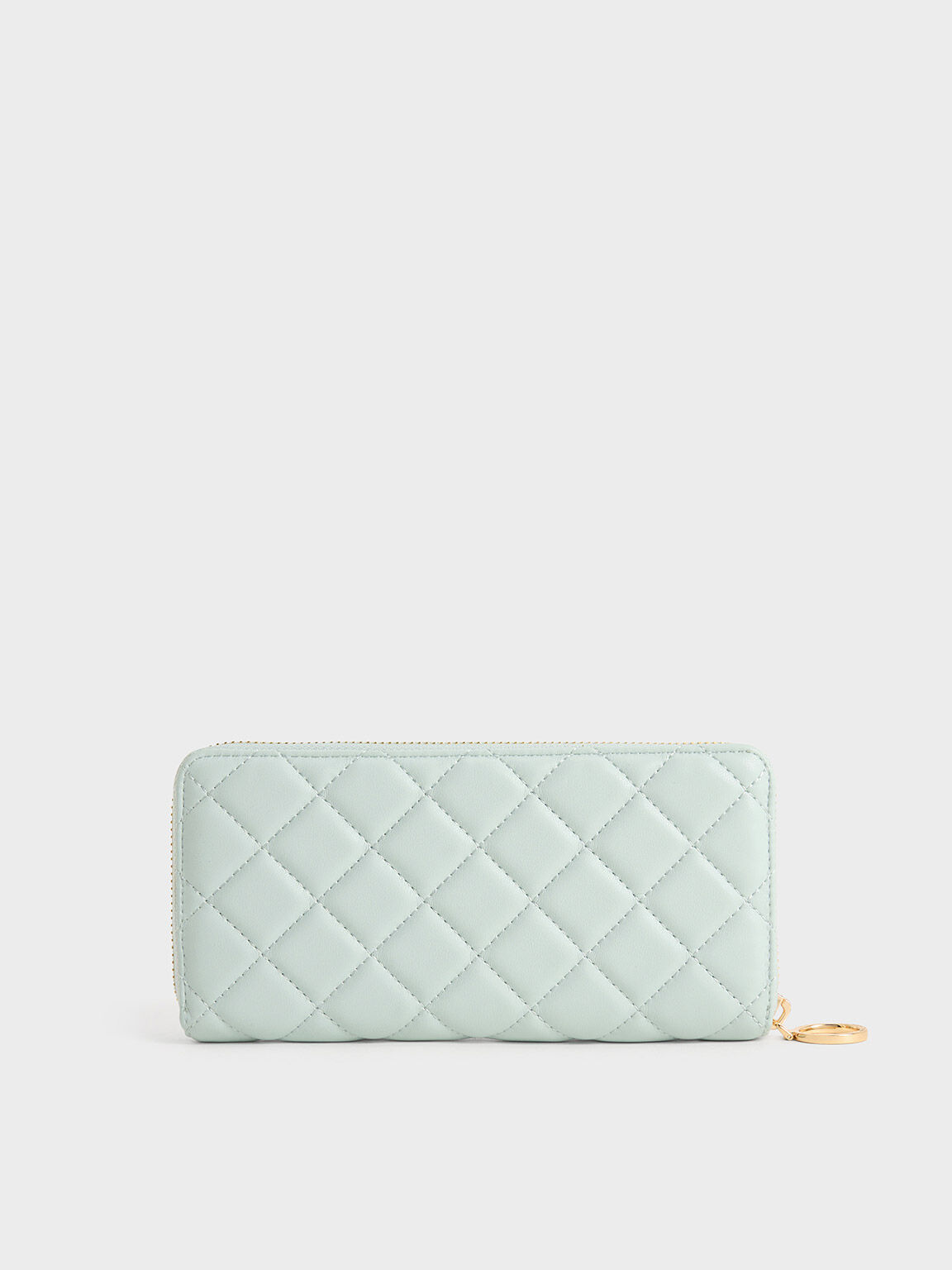 Cressida Quilted Long Wallet, Sage Green, hi-res