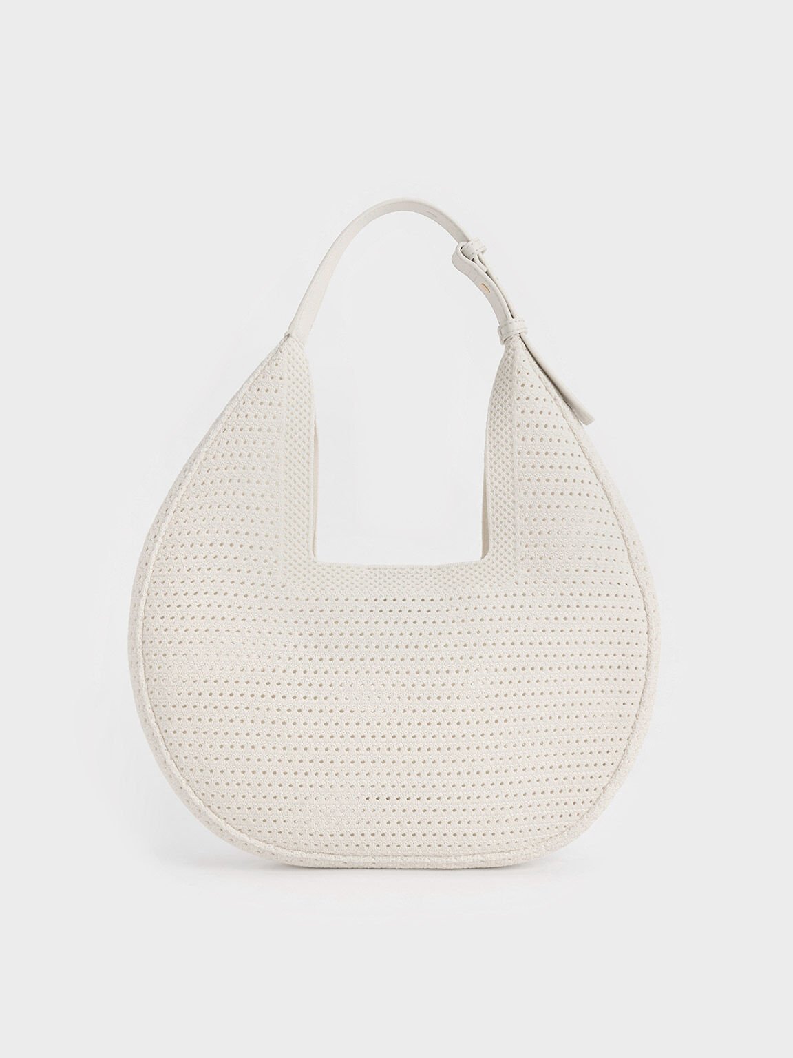 Ida Knitted Hobo Bag, Cream, hi-res