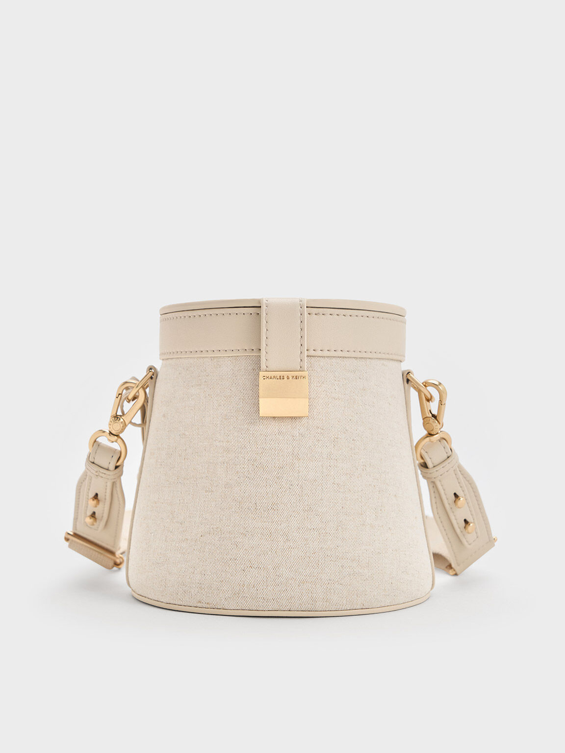 Sianna Linen Bucket Bag, Beige, hi-res