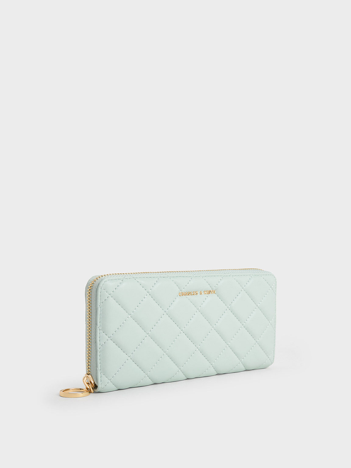 Cressida Quilted Long Wallet, Sage Green, hi-res