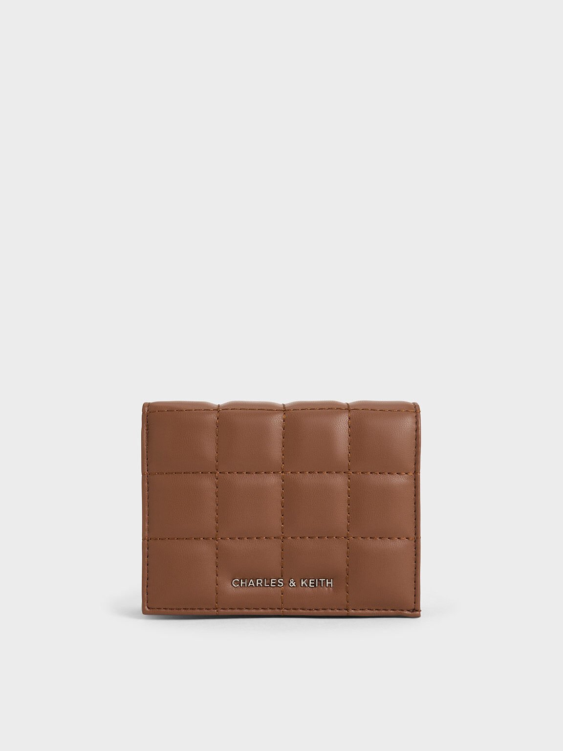 Quilted Mini Wallet, Chocolate, hi-res