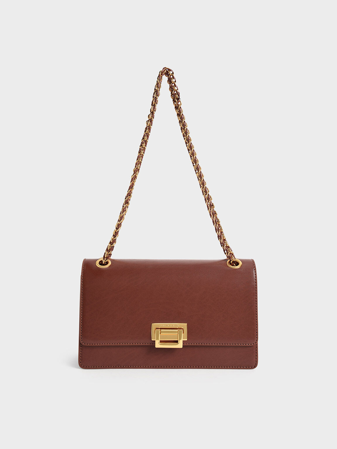 Lilac Classic Structured Handbag - CHARLES & KEITH IN